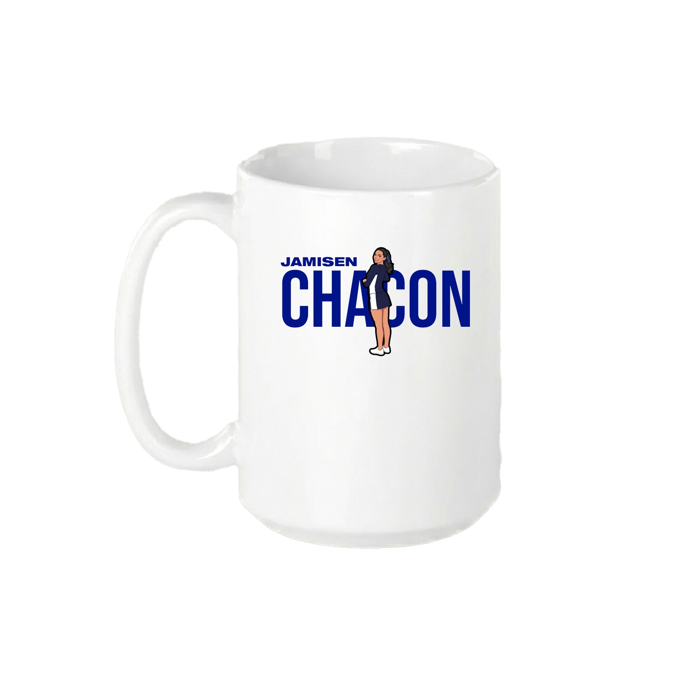 15oz Coffee Mug — Player Name in White