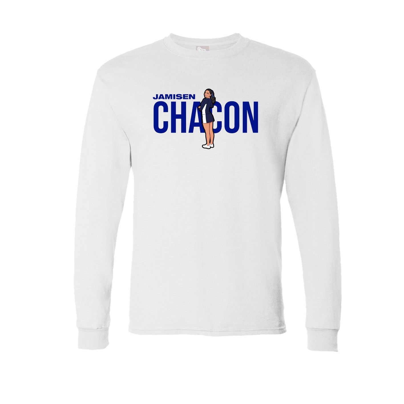 Long Sleeve Tee — Player Name in White