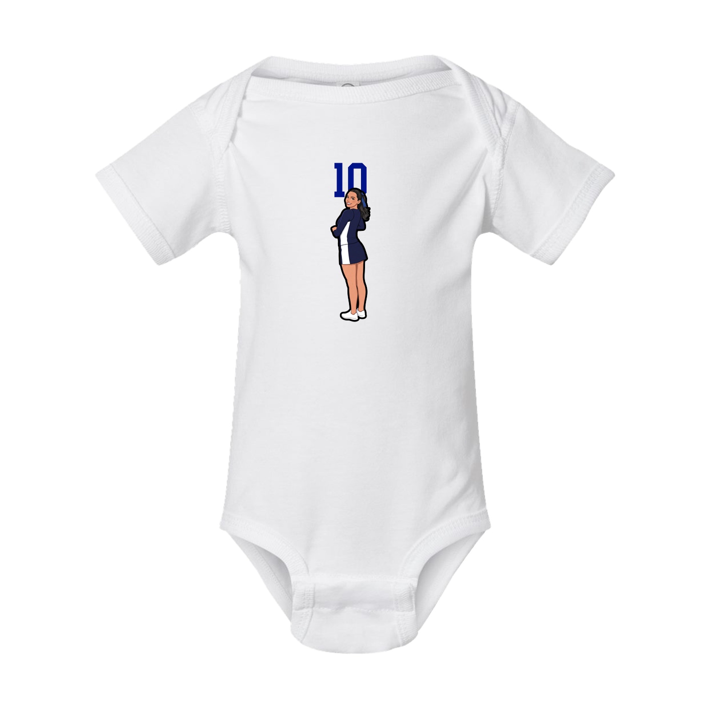 Baby Onesie — Number Top in White