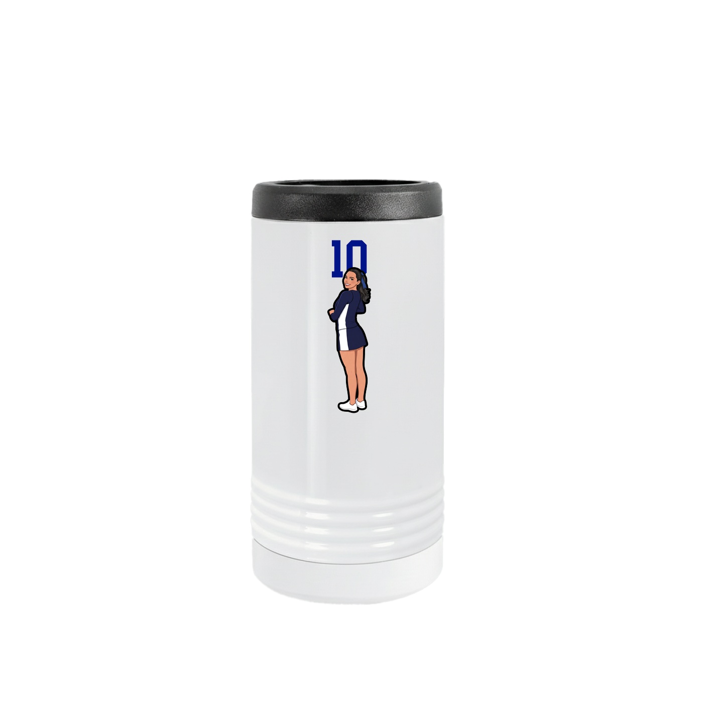 Slim Beverage Holder — Number Top in White
