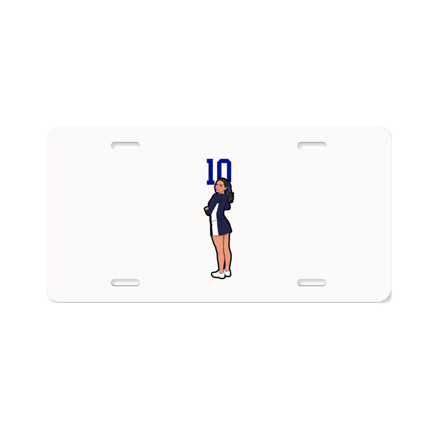 License Plate — Number Top in Classic