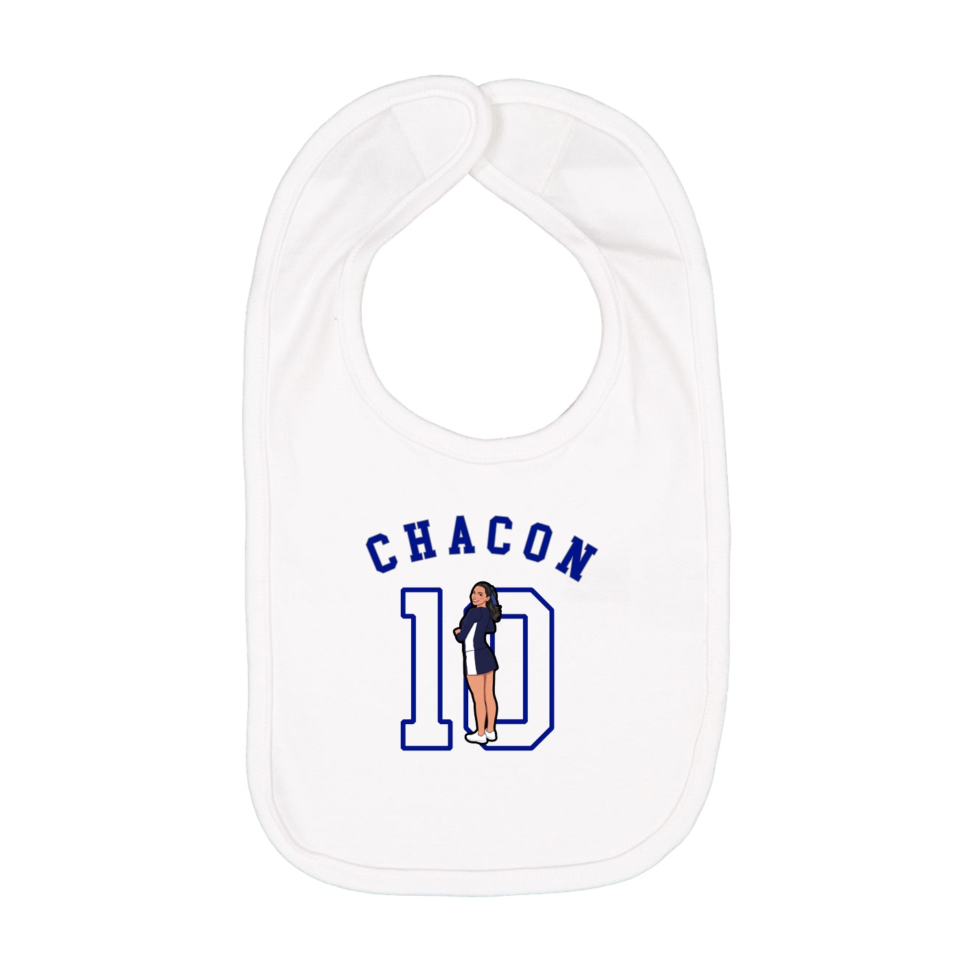 Infant Bib — Shirsey Arch in White