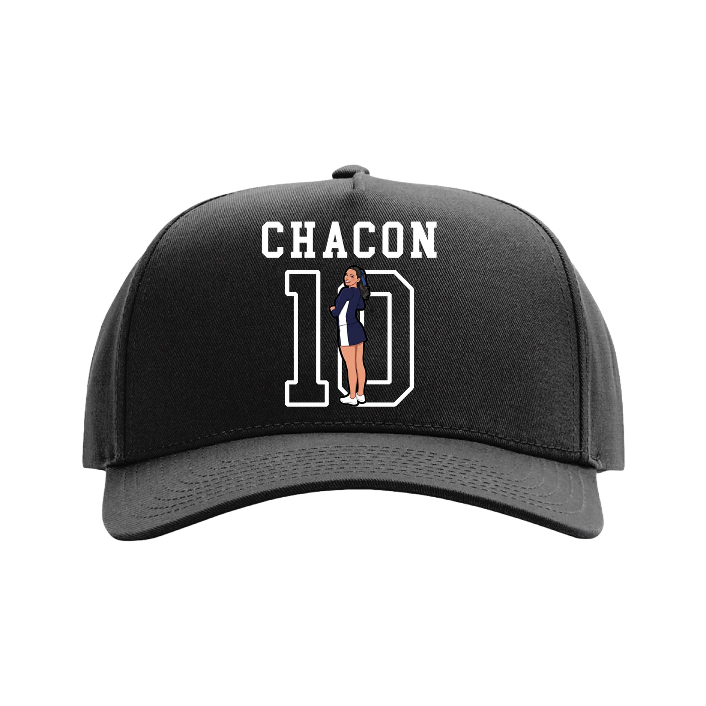 Full Fabric Five-Panel Champ Cap — Shirsey in Black