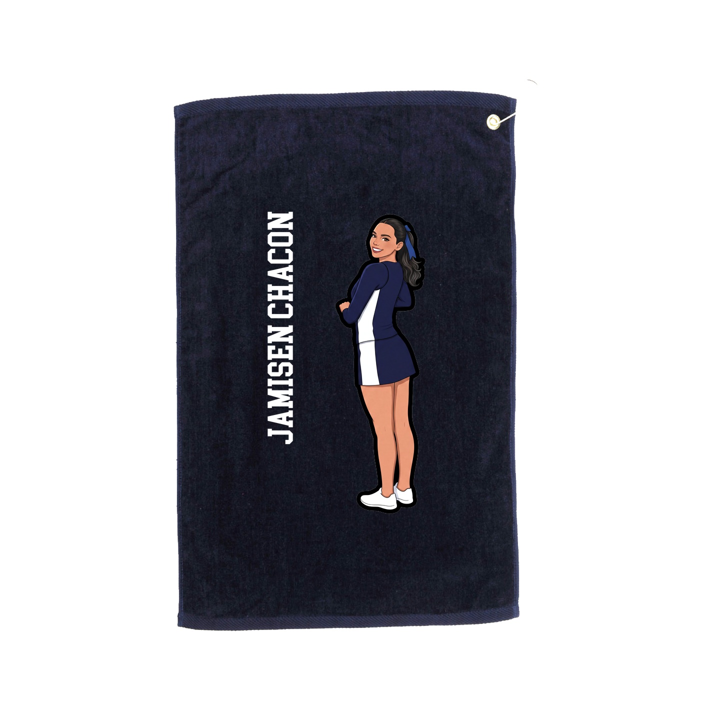 Golf Towel — Name Vertical in Navy