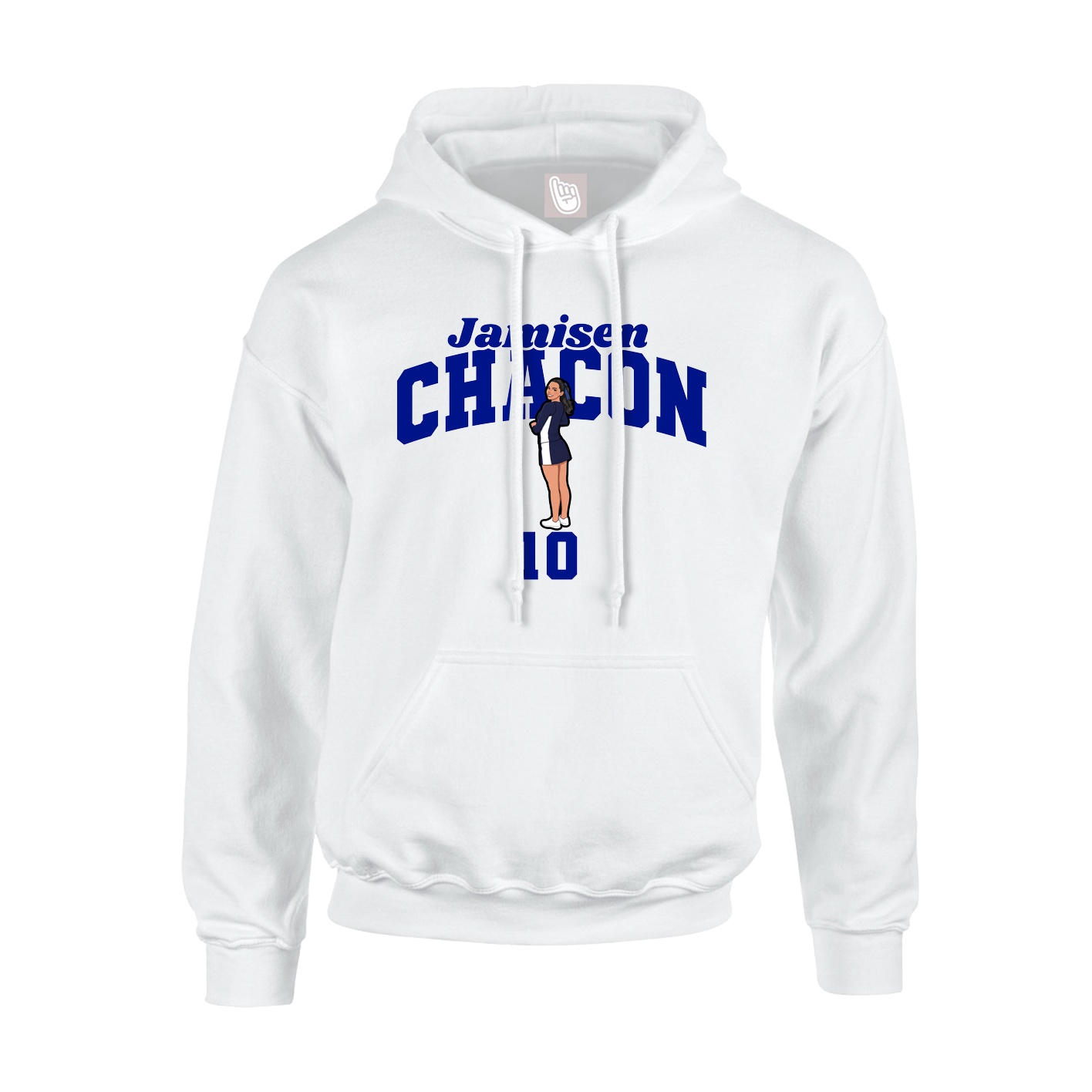 Youth Hoodie — Signature Arch in White