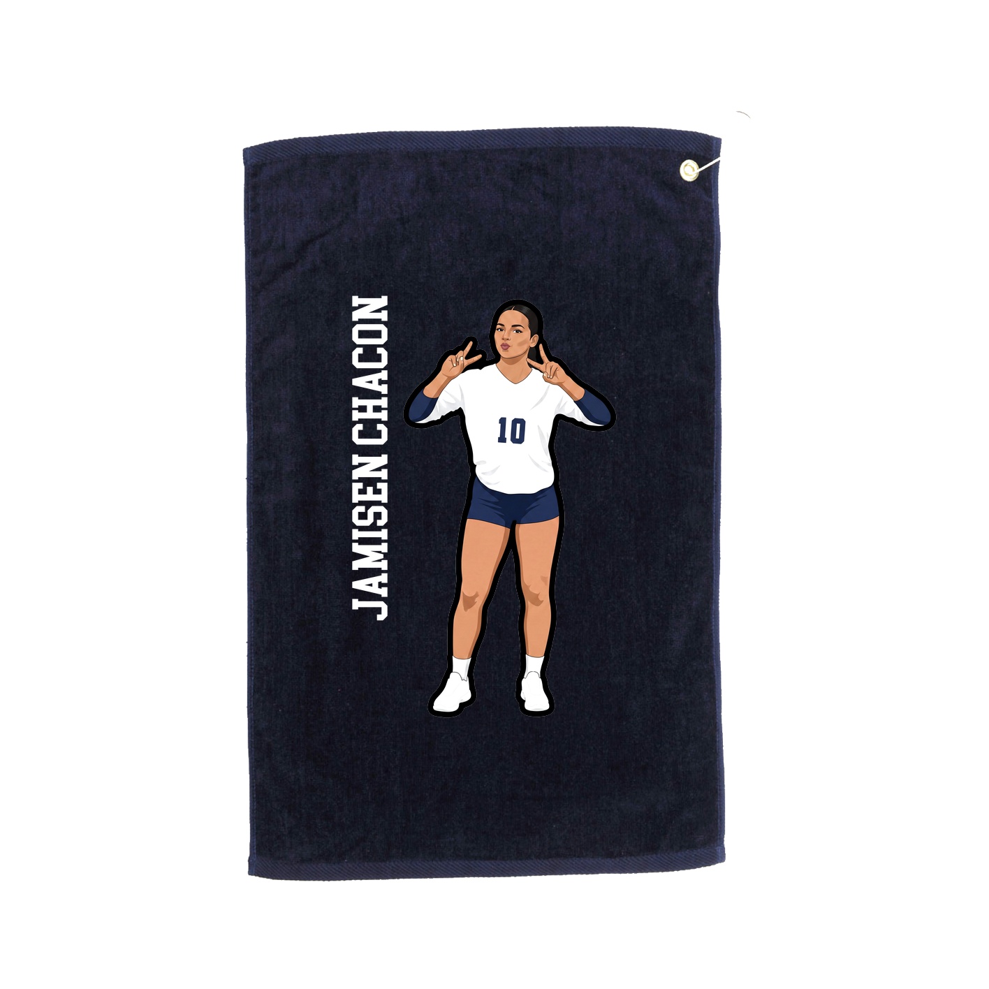 Golf Towel — Name Vertical in Navy