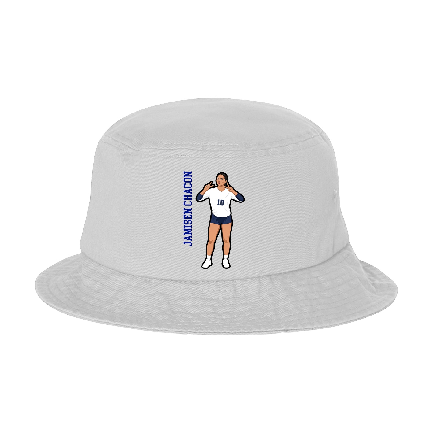 Bucket Cap — Name Vertical in White