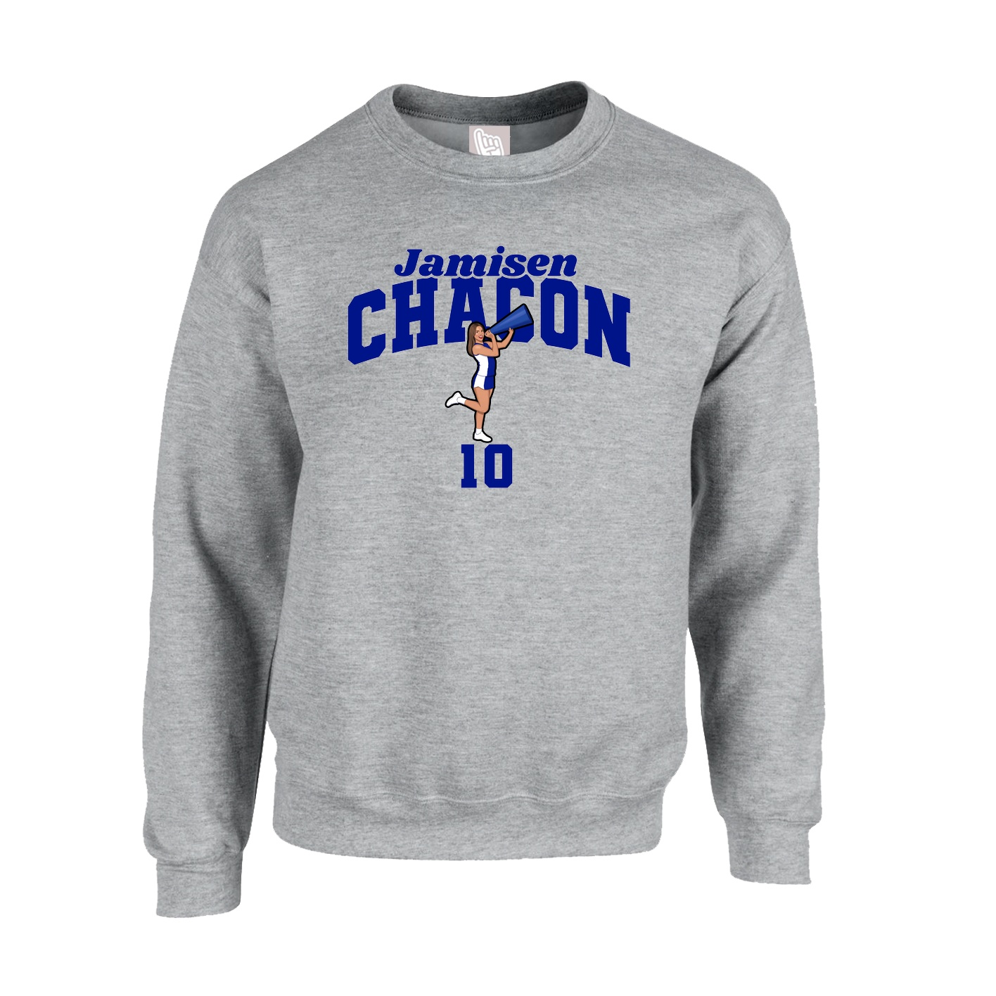Fleece Crew — Signature Arch in Grey