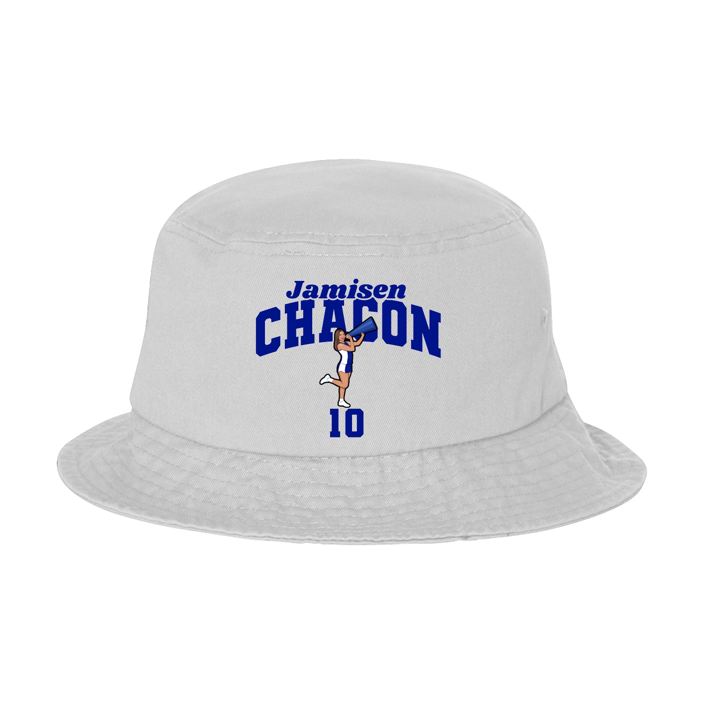 Bucket Cap — Signature Arch in White