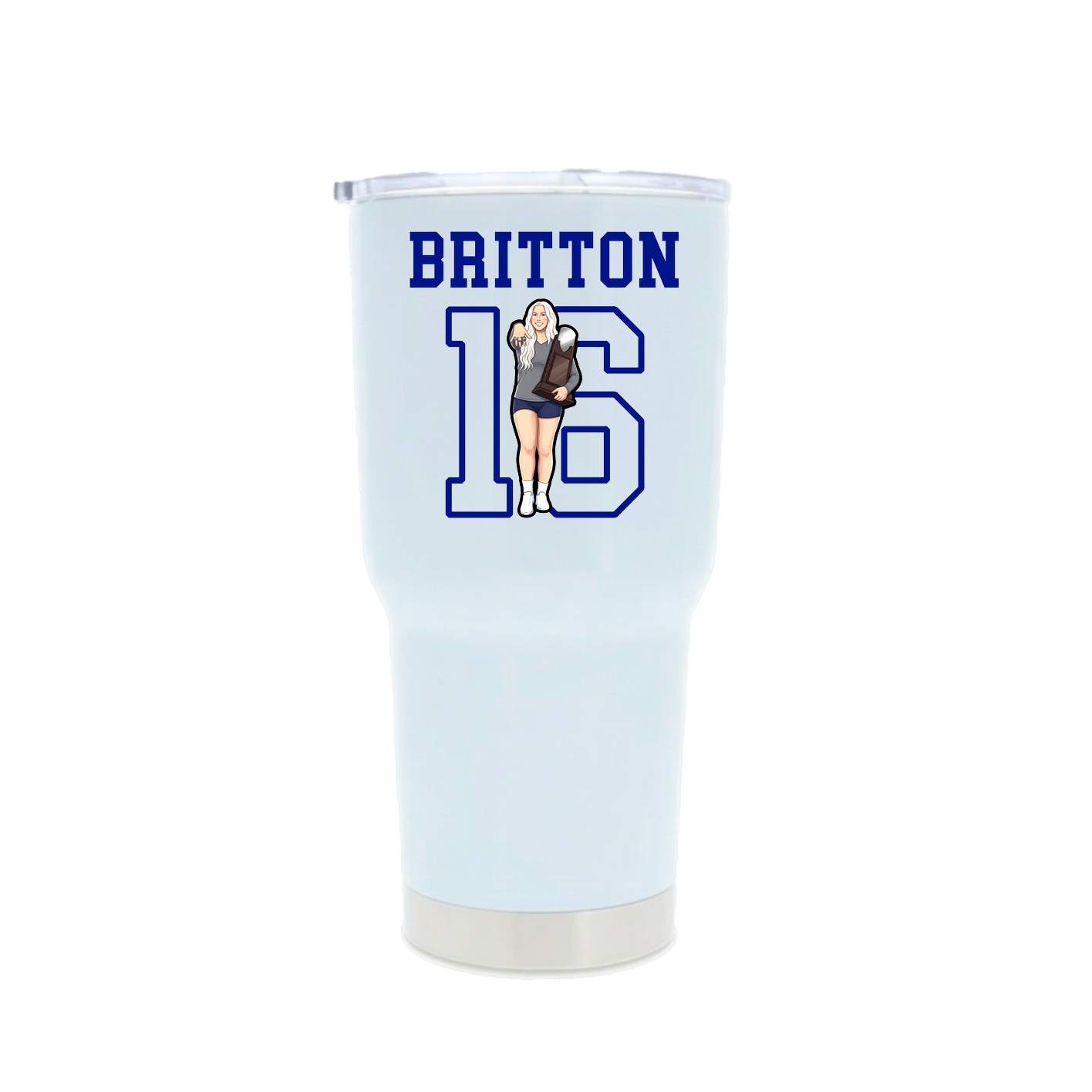 30oz Stainless Steel Tumbler — Shirsey in White