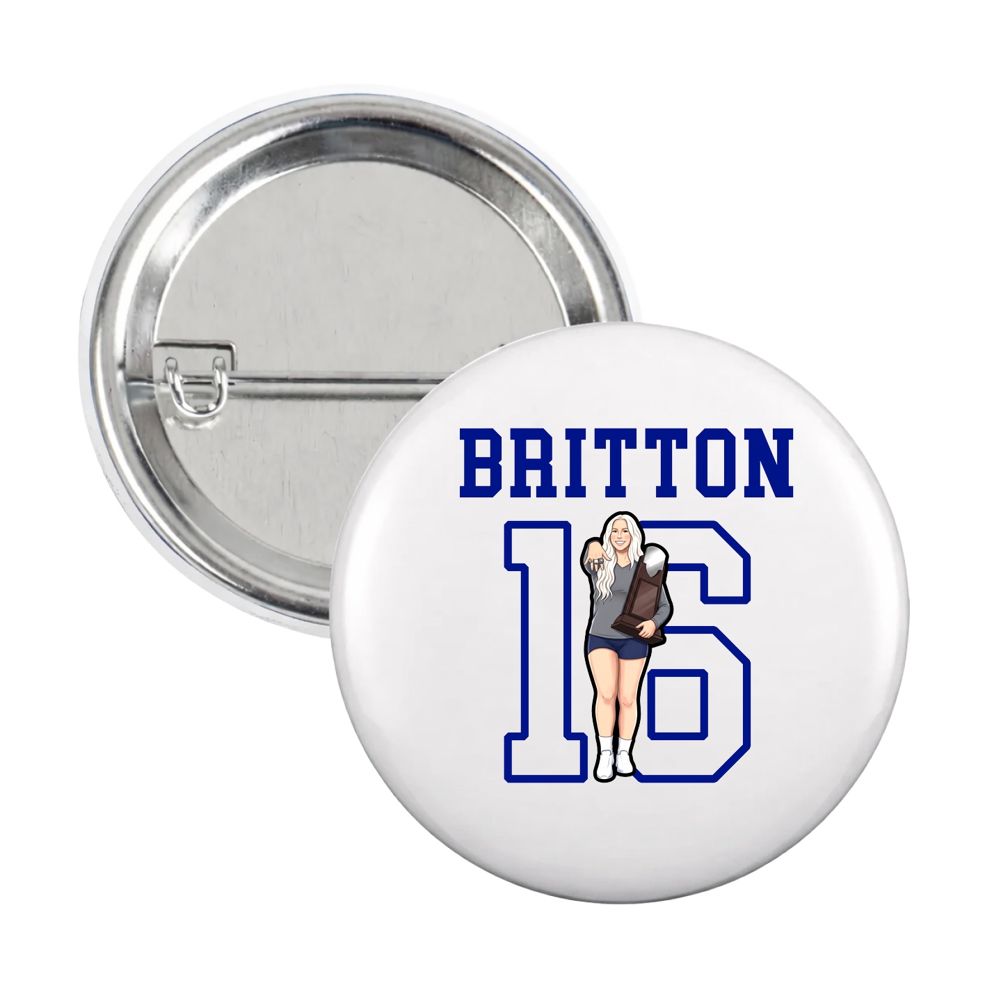 Game Day Button — Shirsey in White