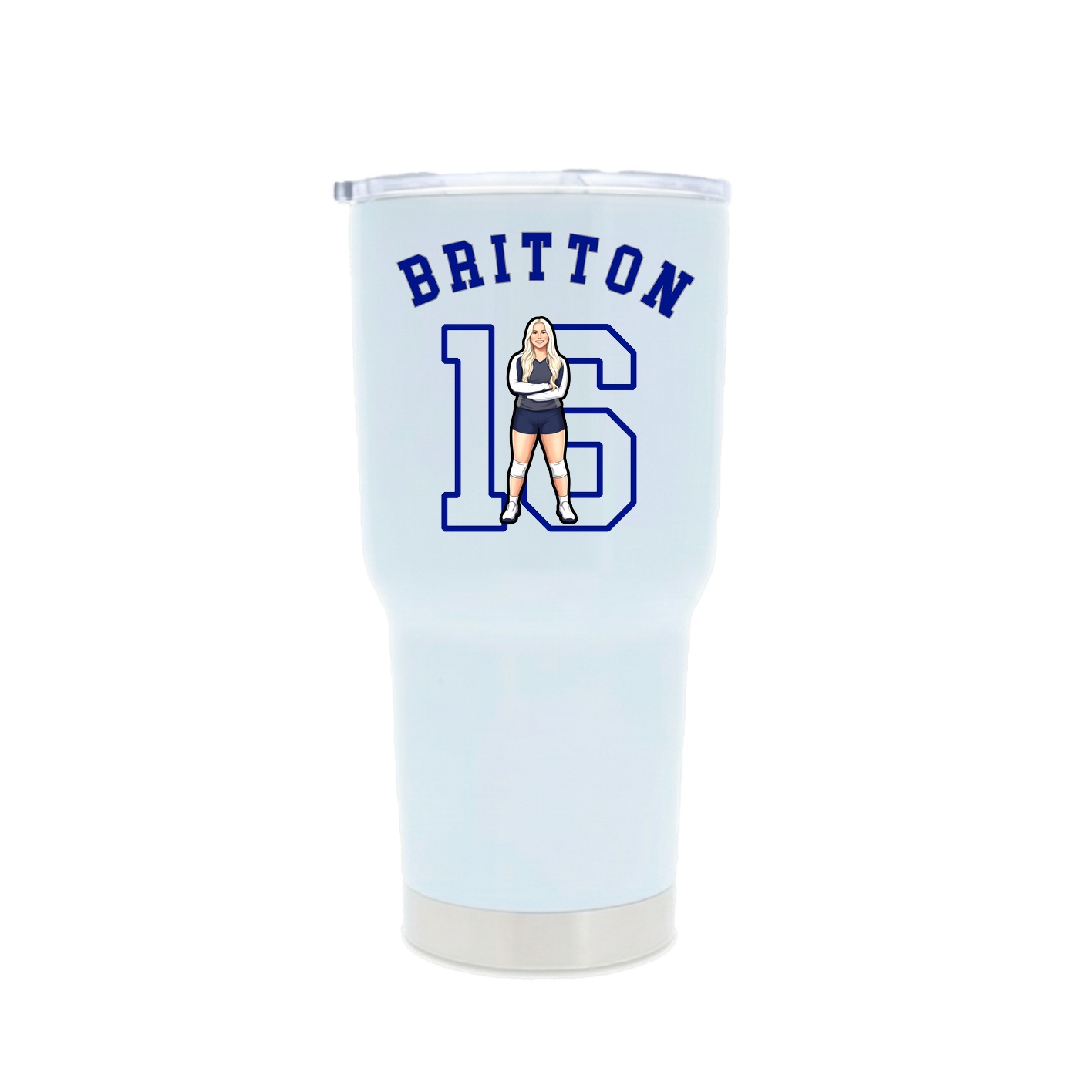 30oz Stainless Steel Tumbler — Shirsey Arch in White