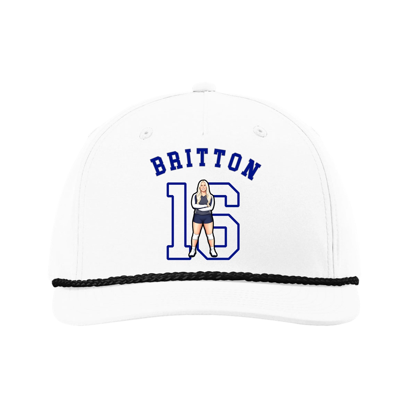 Five-Panel Classic Rope Cap — Shirsey Arch in White
