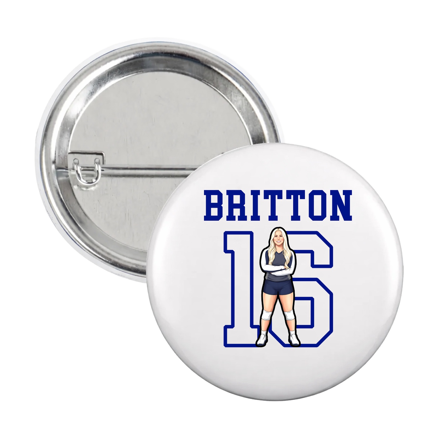 Game Day Button — Shirsey in White