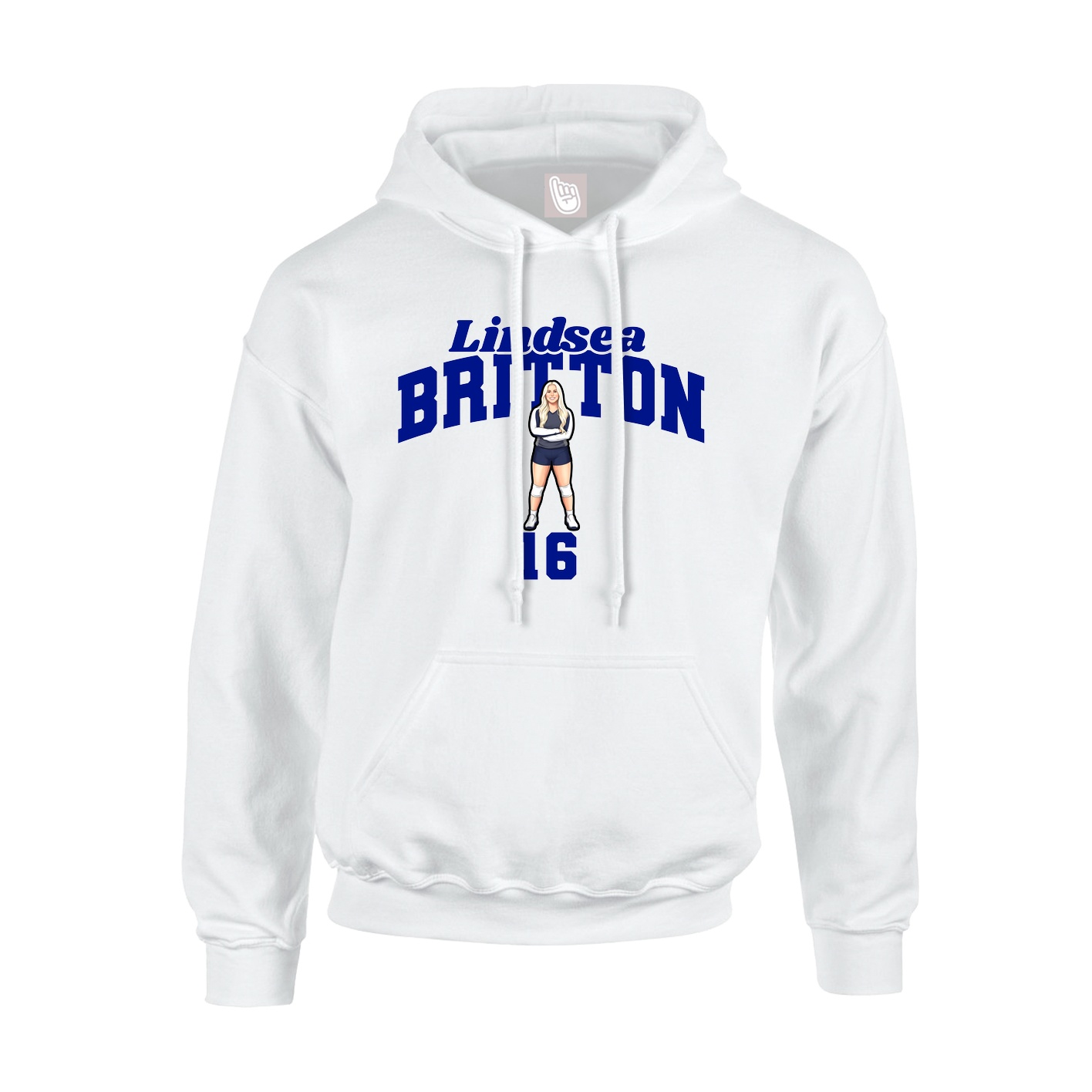 Youth Hoodie — Signature Arch in White