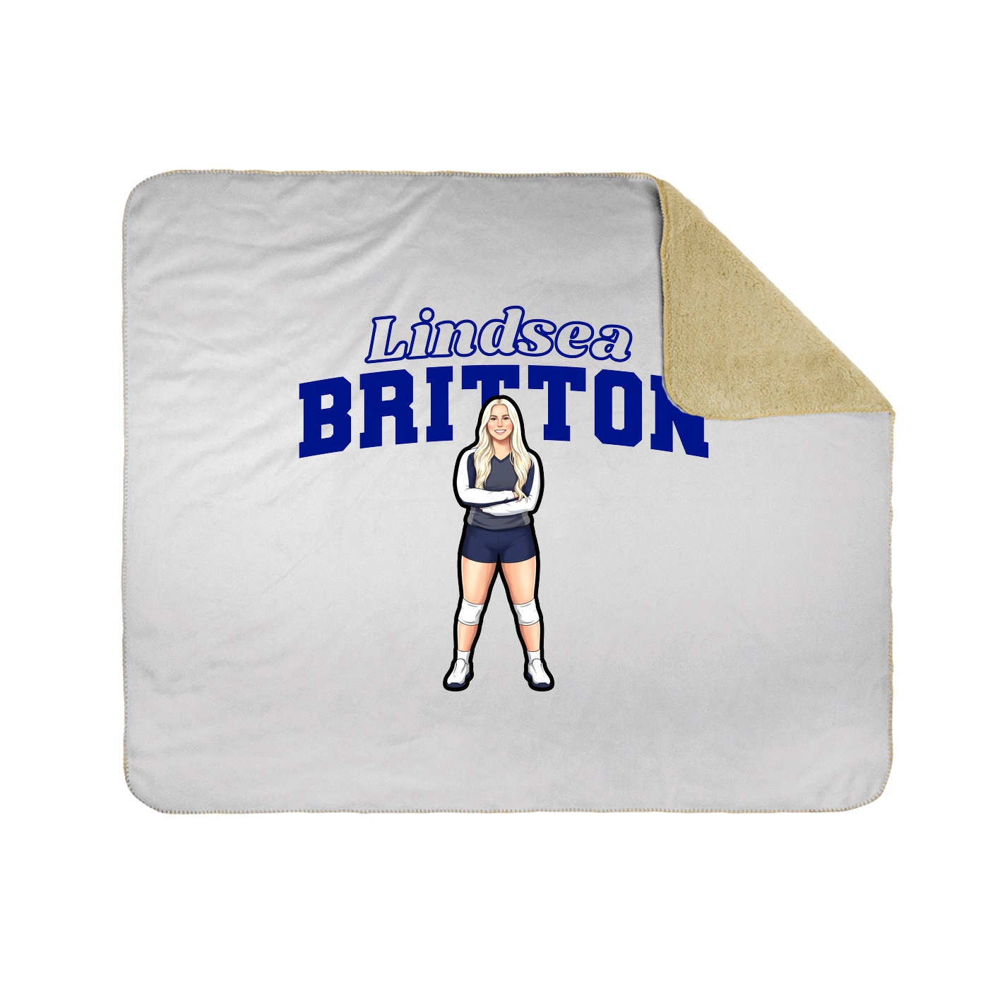 Throw Blanket — Name Arch in White