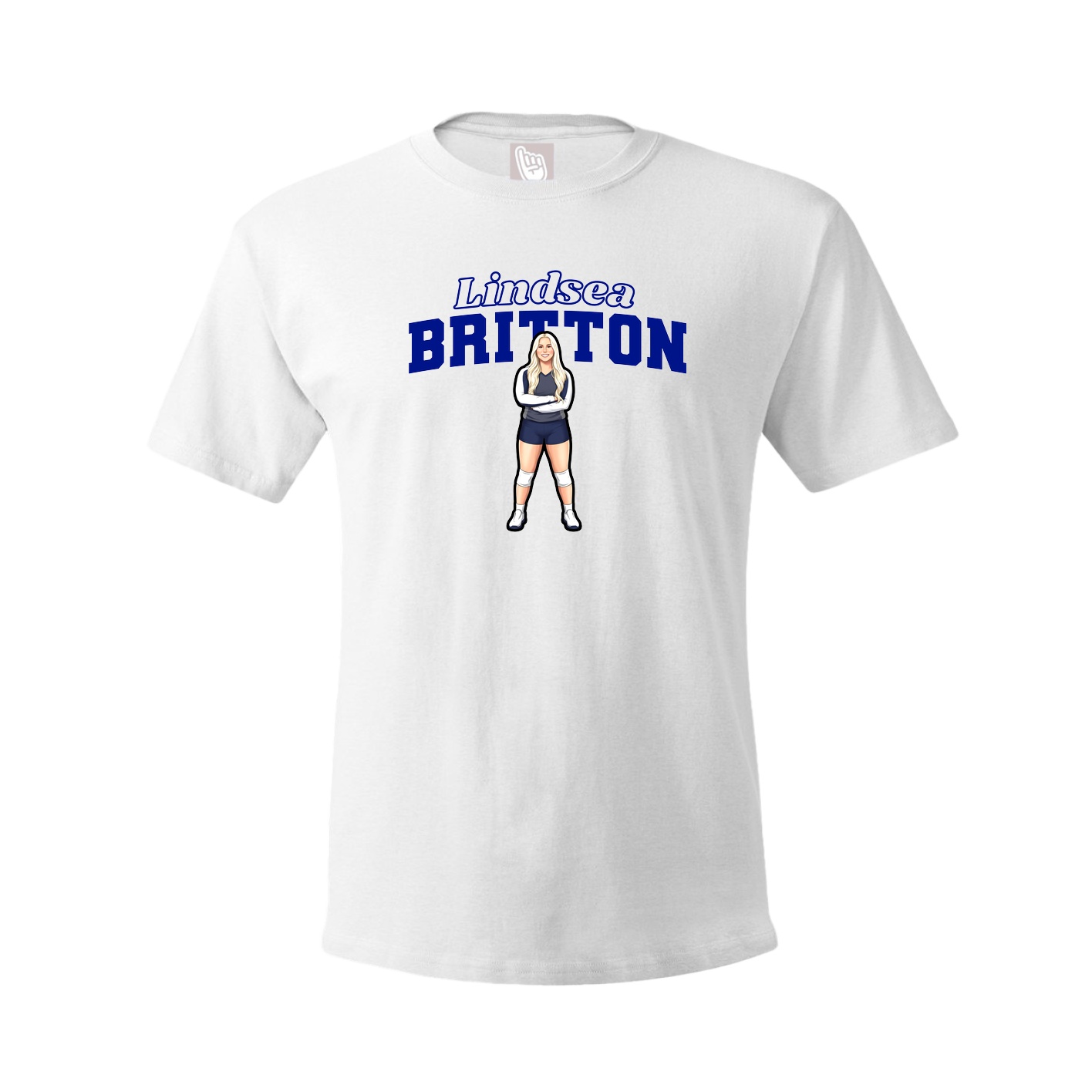 Youth Tee — Name Arch in White