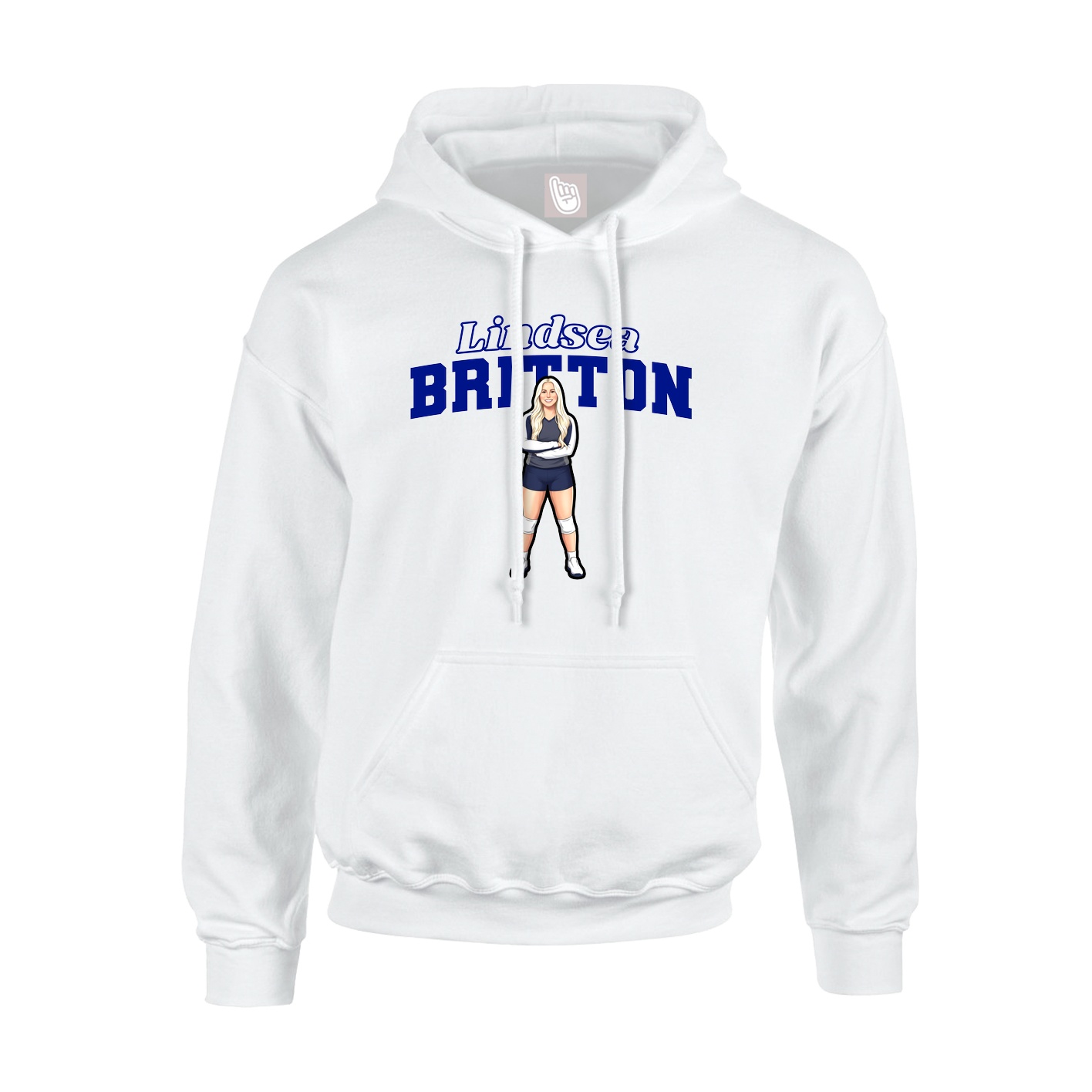 Hoodie — Name Arch in White