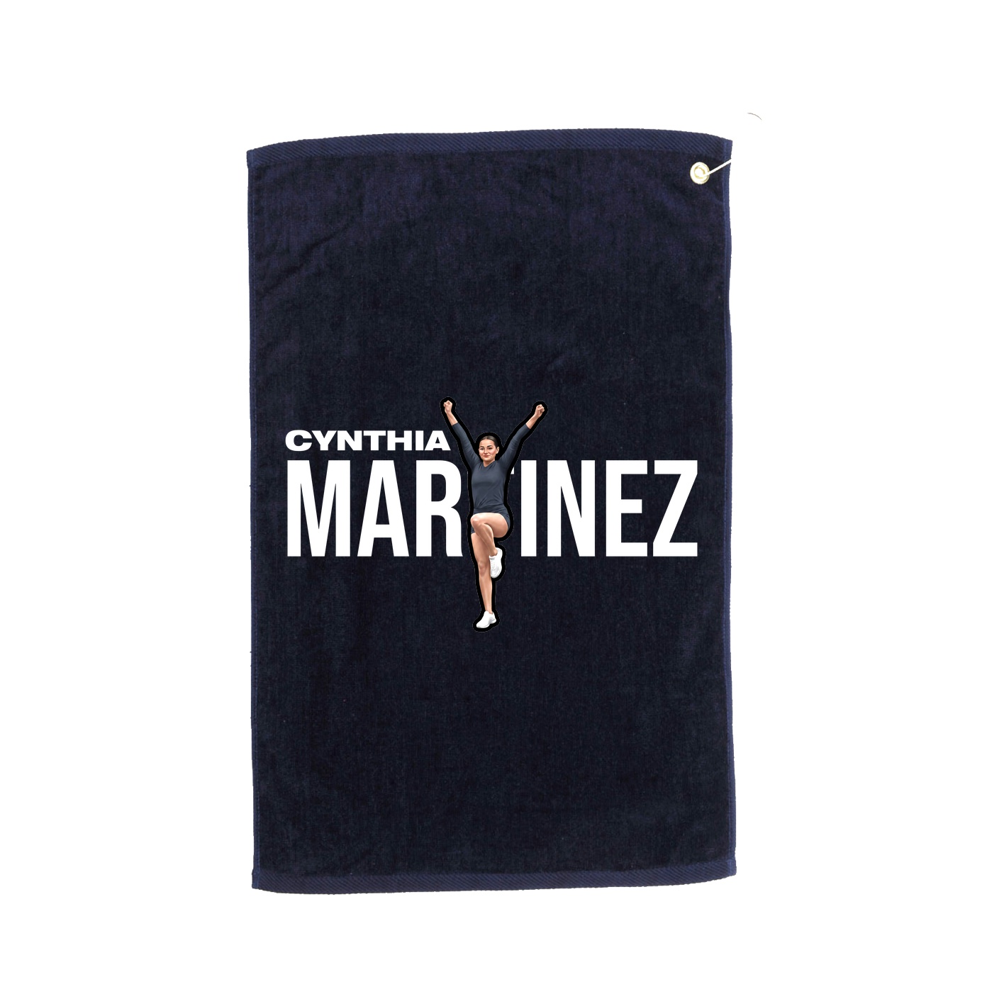 Golf Towel — Player Name in Navy