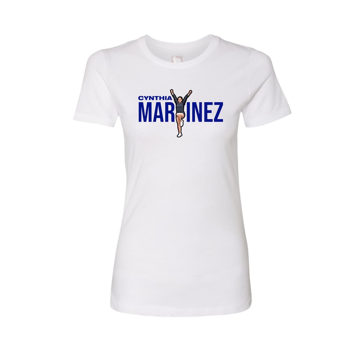 Fitted Women's Tee — Player Name in White