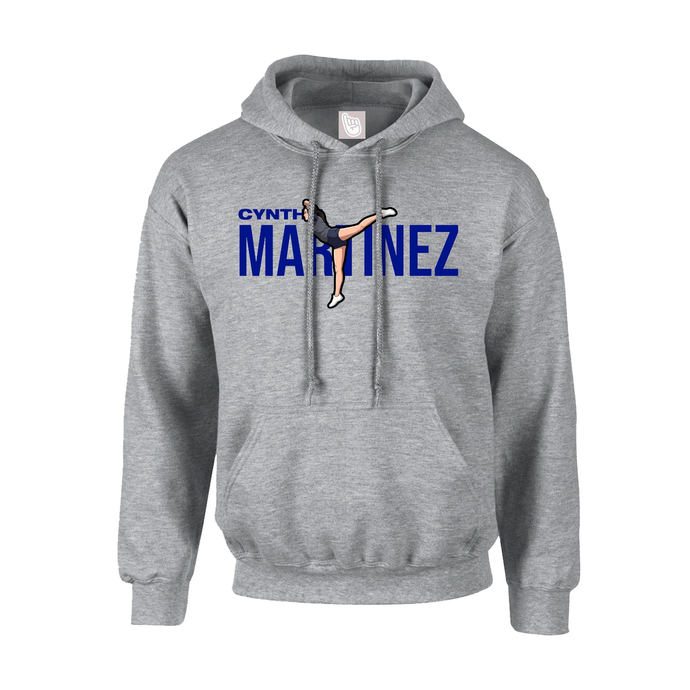 Youth Hoodie — Player Name in Grey