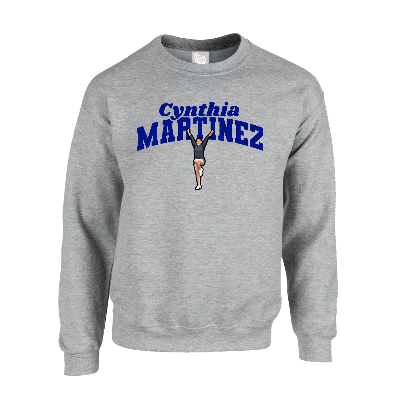 Fleece Crew — Signature Arch in Grey