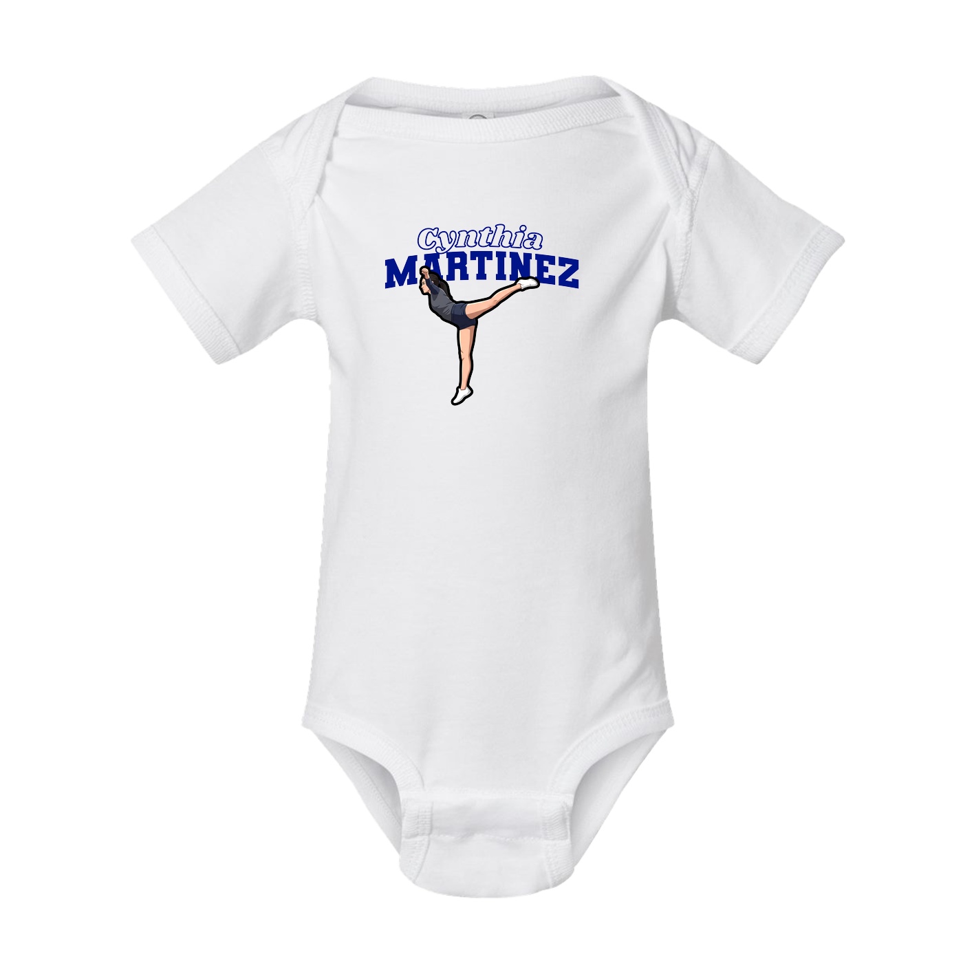 Baby Onesie — Name Arch in White