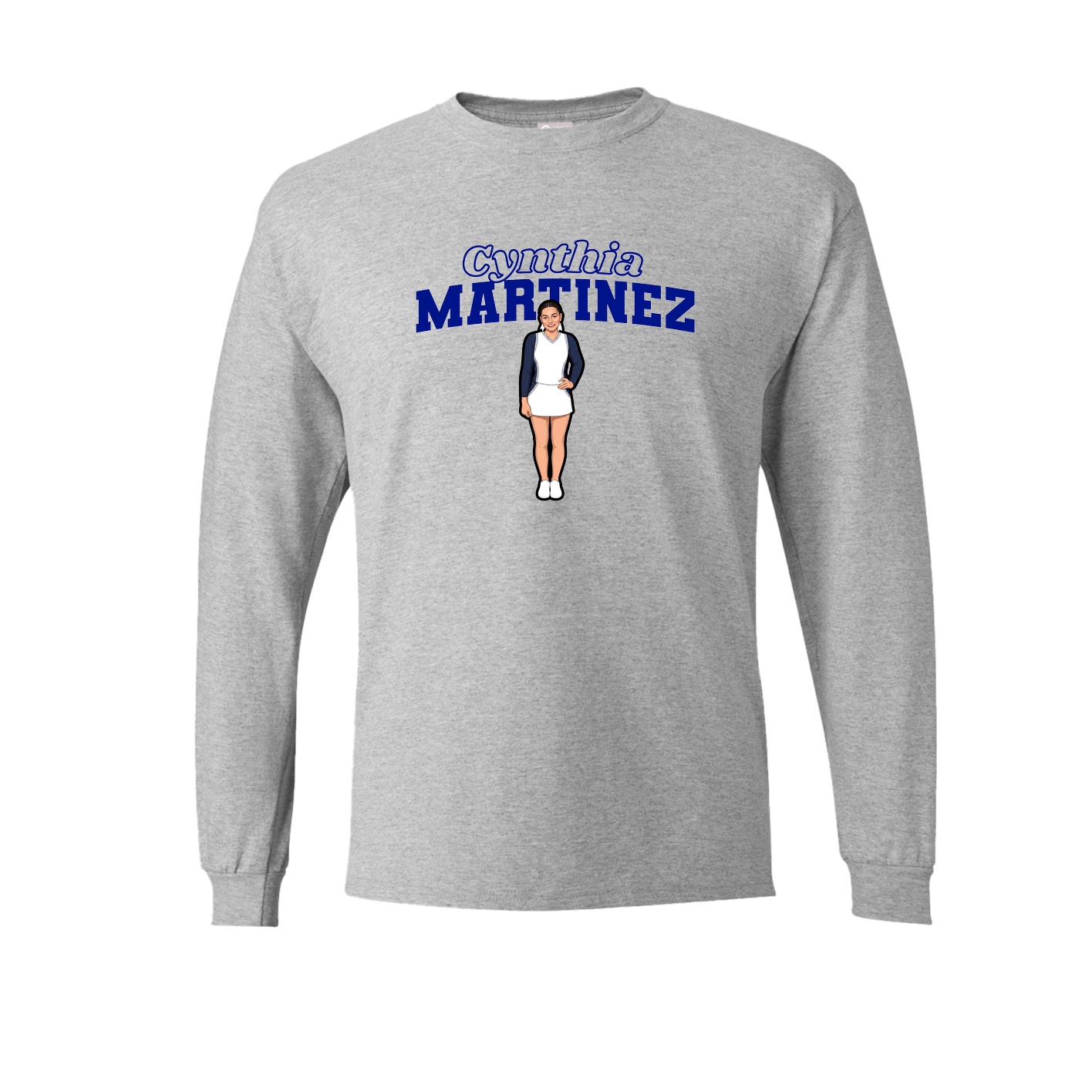 Long Sleeve Tee — Name Arch in Grey