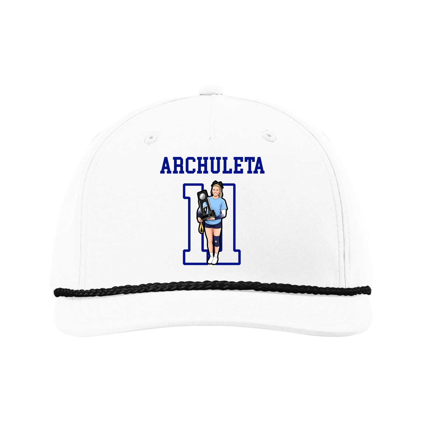 Five-Panel Classic Rope Cap — Shirsey in White