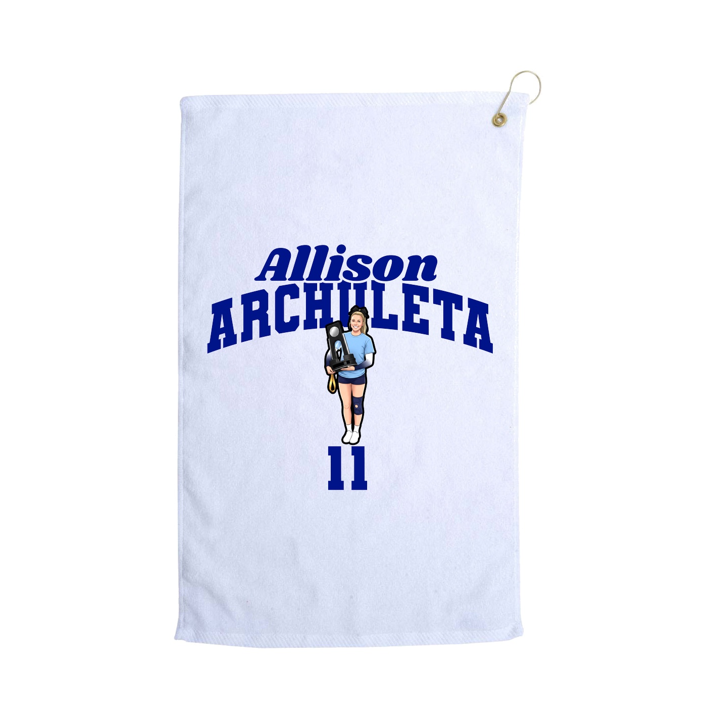 Golf Towel — Signature Arch in White