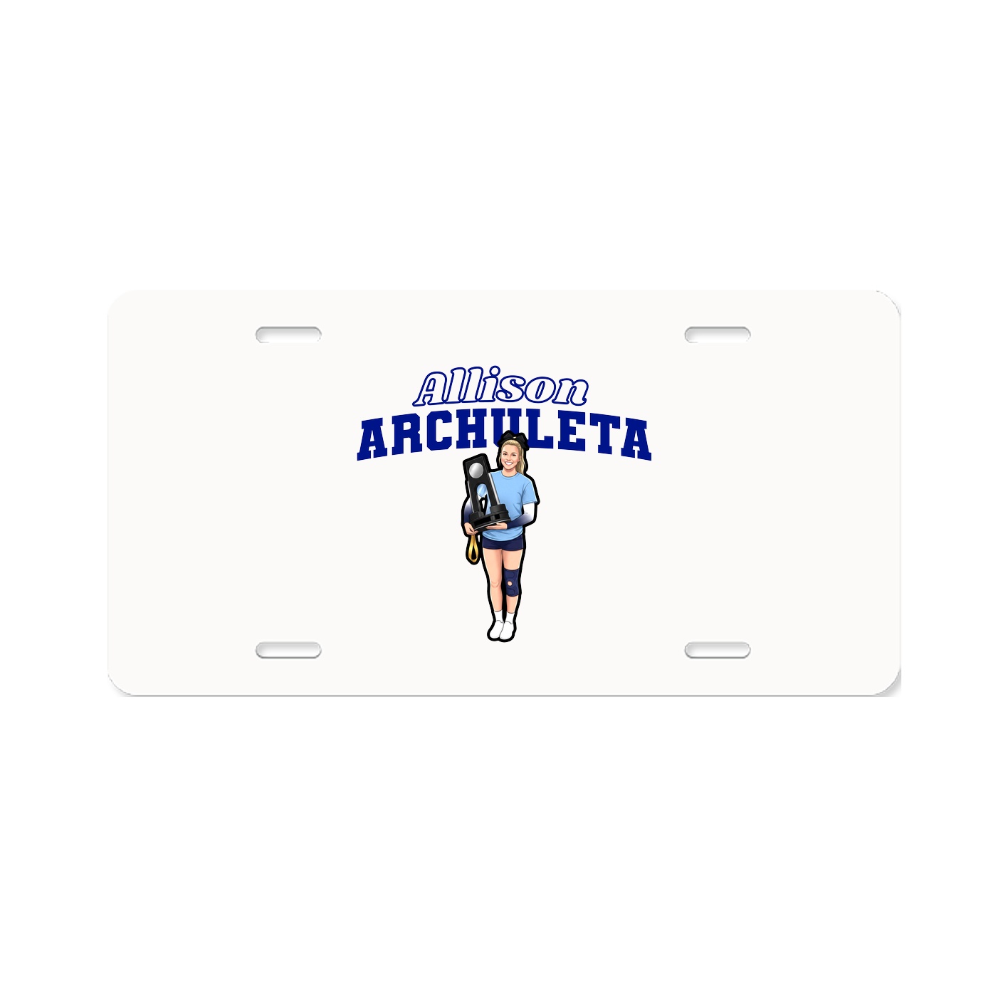 License Plate — Name Arch in Classic