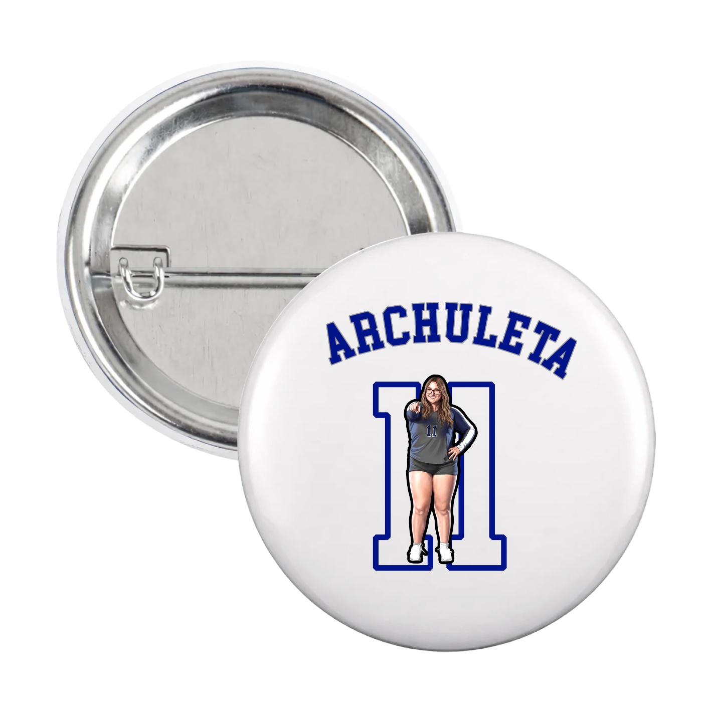 Game Day Button — Shirsey Arch in White