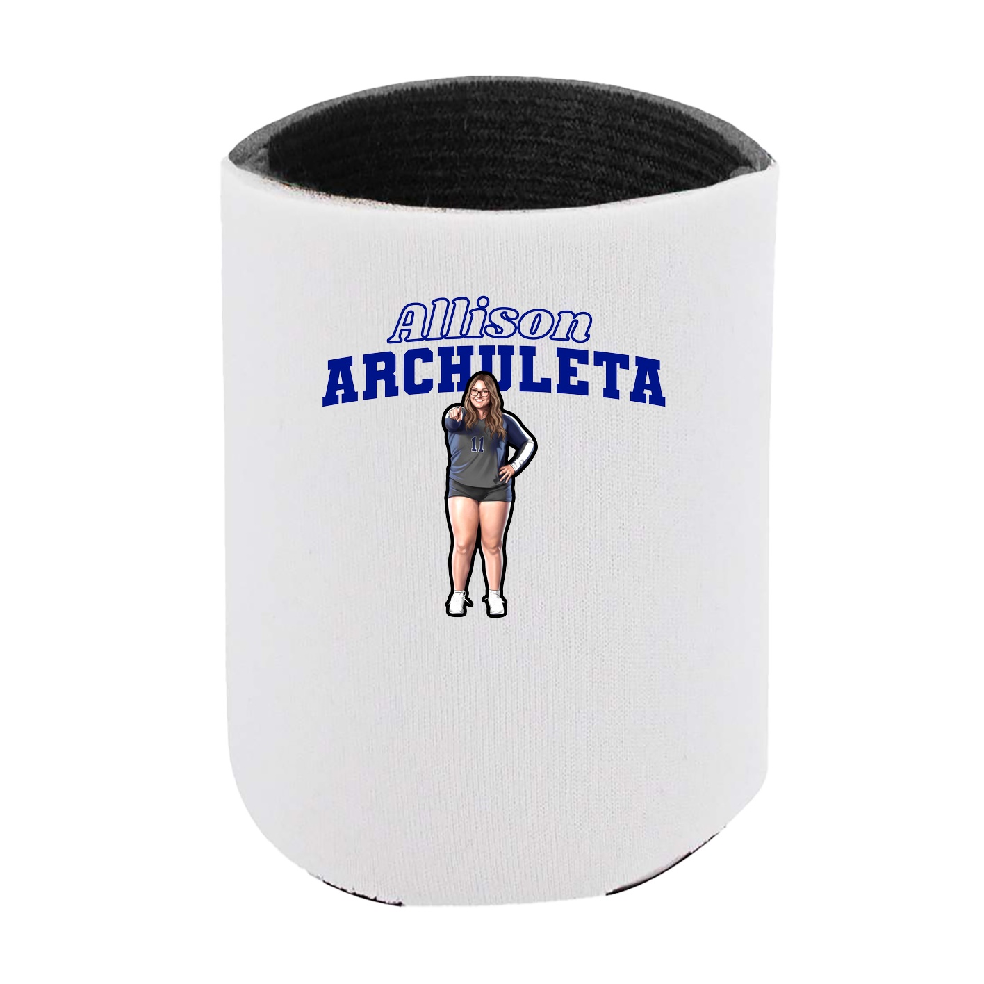 Can Holder — Name Arch in White
