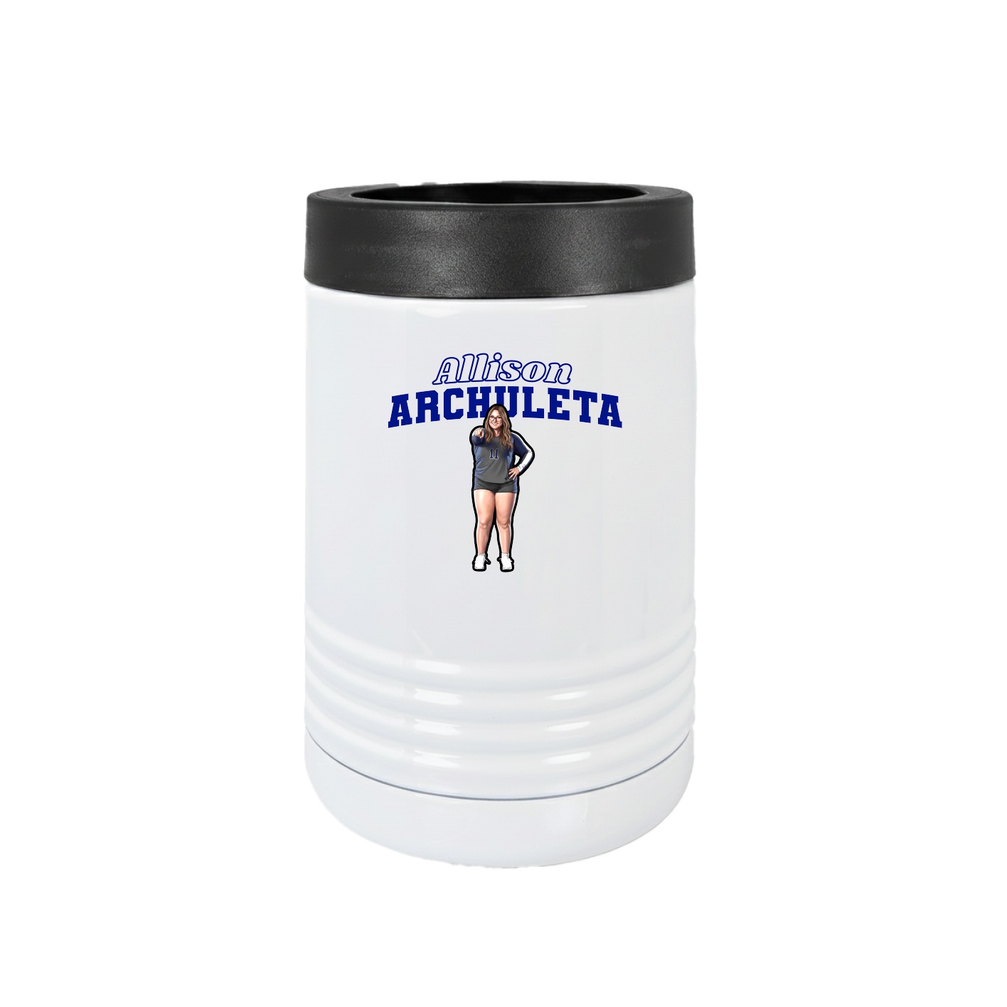 Beverage Holder — Name Arch in White