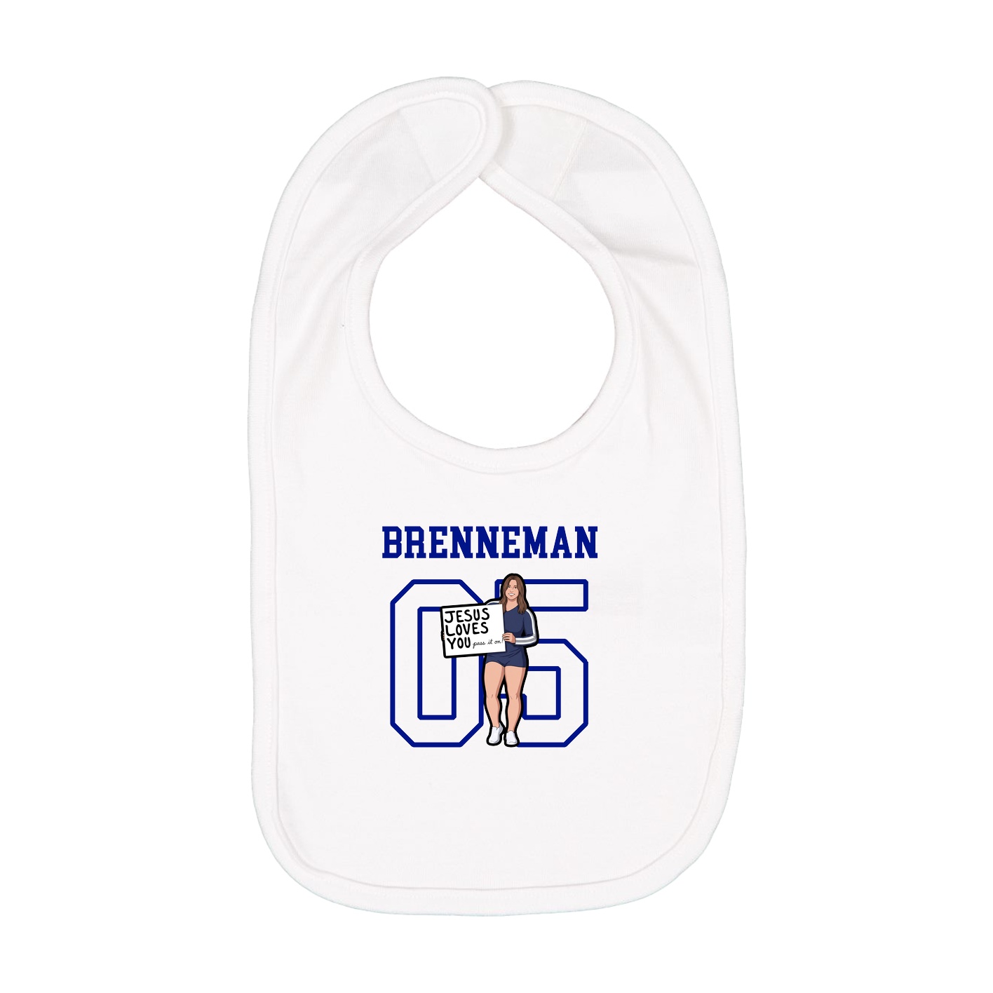 Infant Bib — Shirsey in White