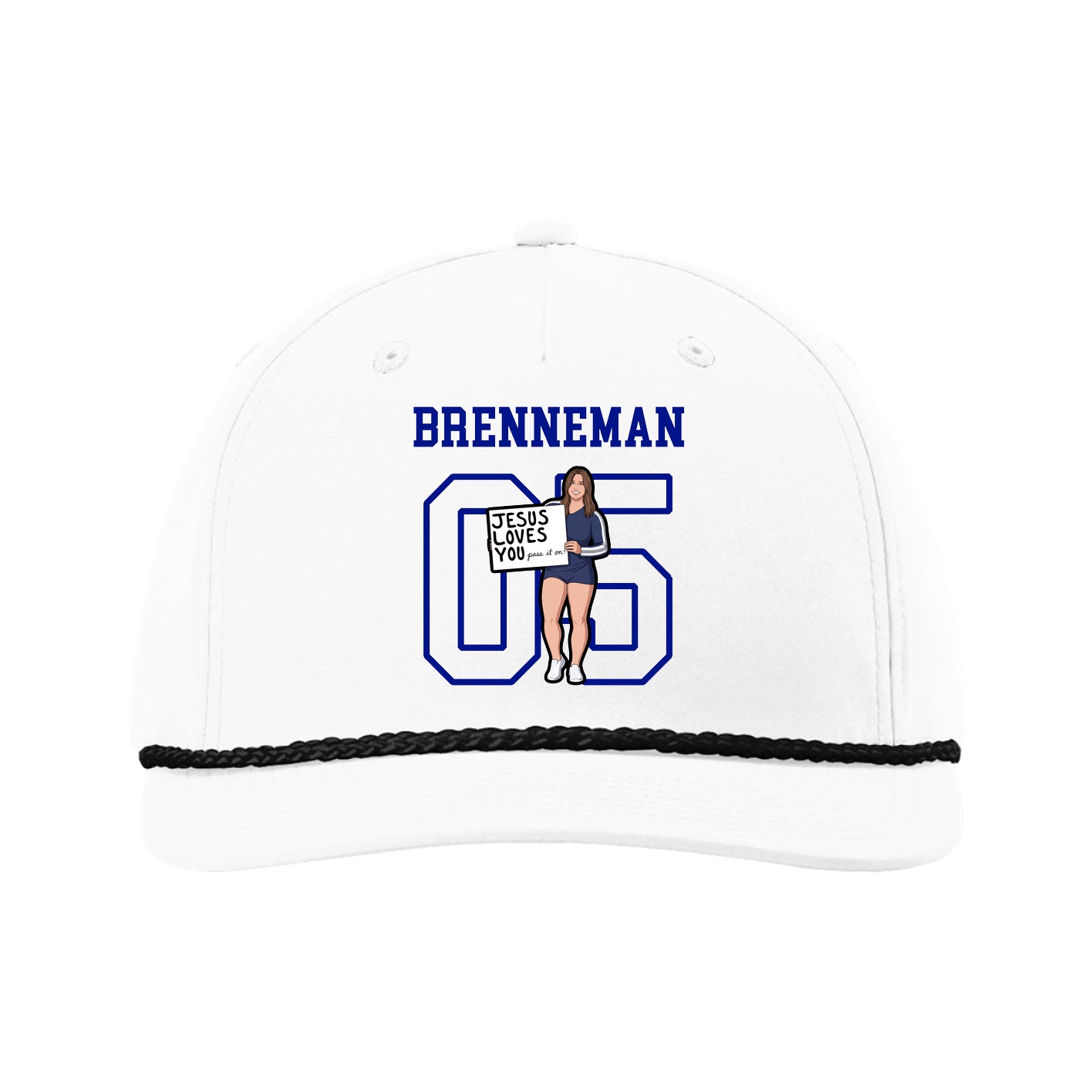 Five-Panel Classic Rope Cap — Shirsey in White