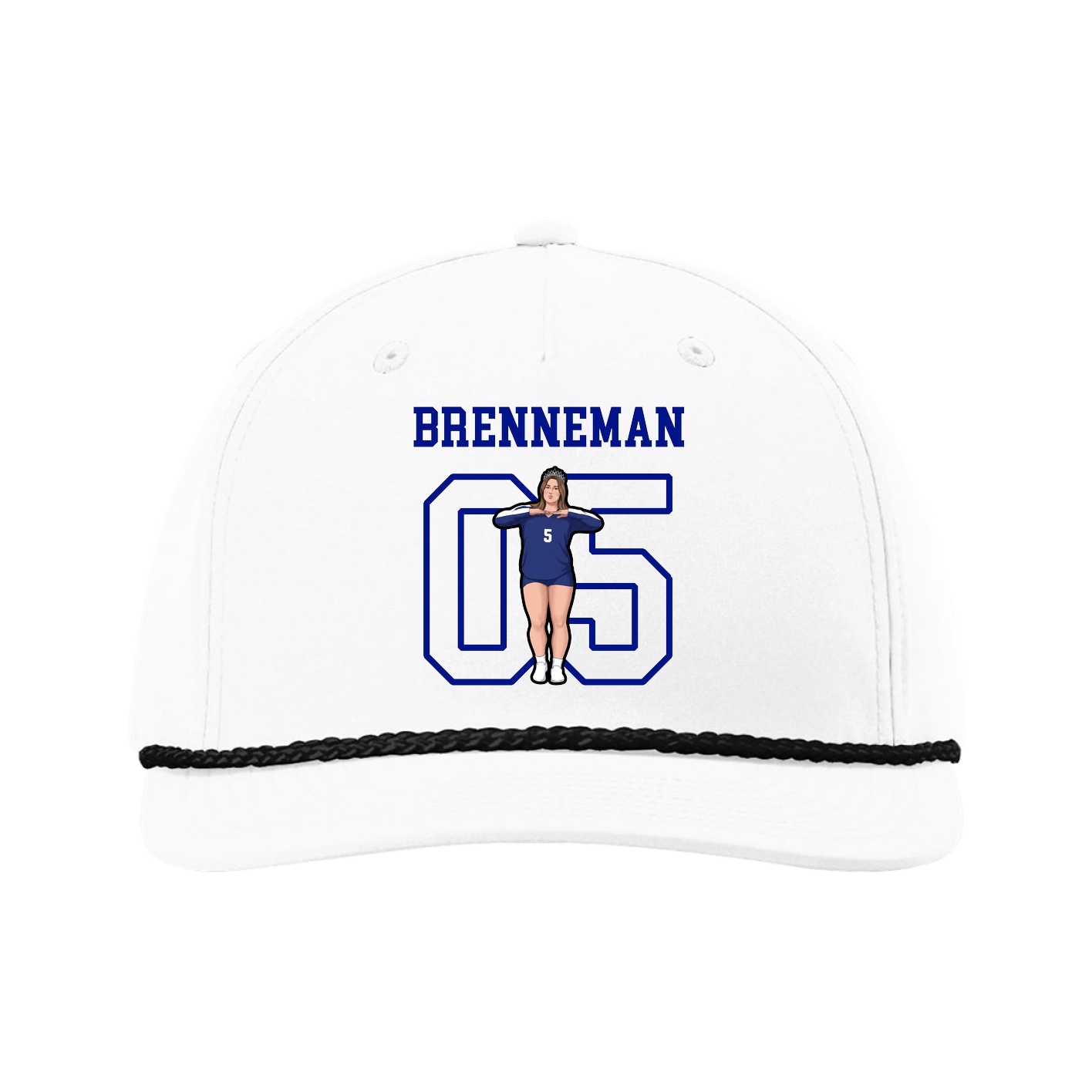 Five-Panel Classic Rope Cap — Shirsey in White
