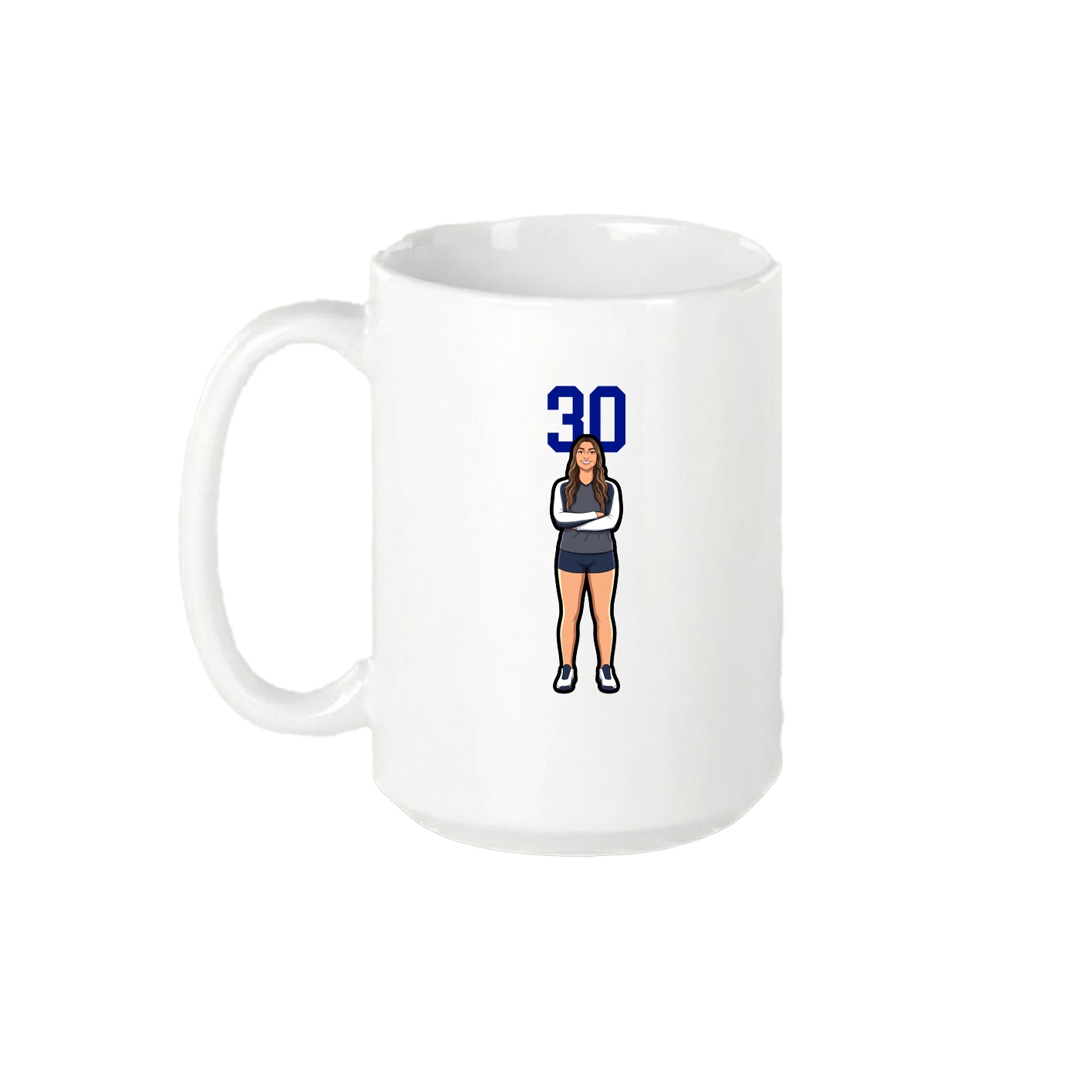 15oz Coffee Mug — Number Top in White