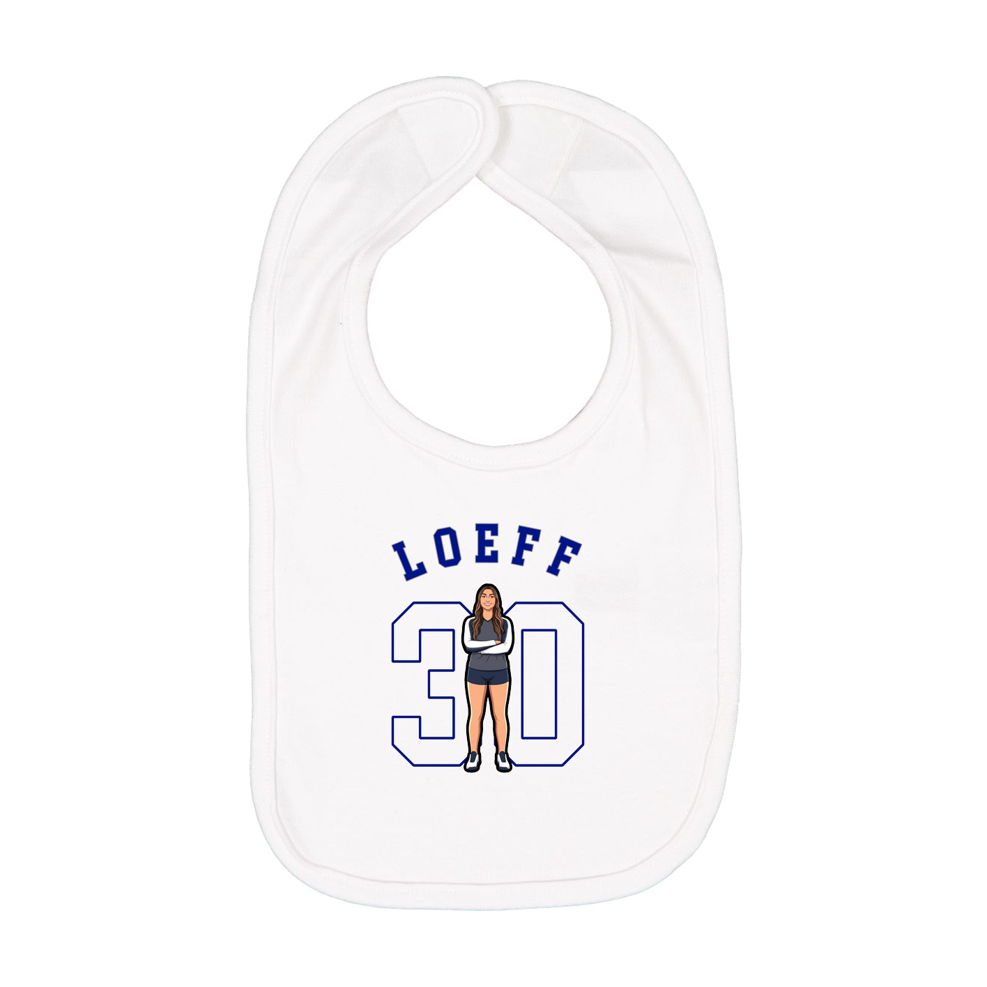 Infant Bib — Shirsey Arch in White