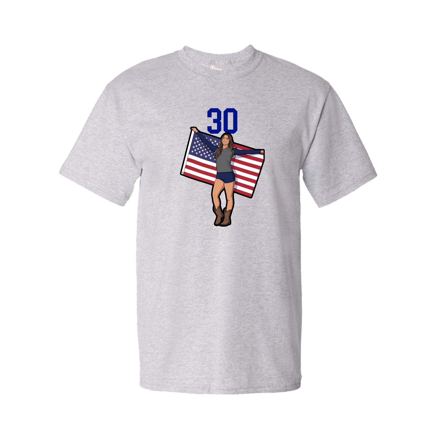 Tee — Number Top in Grey