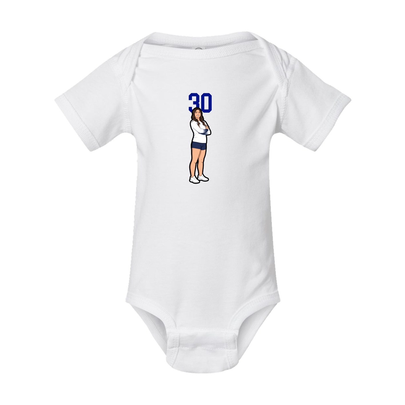 Baby Onesie — Number Top in White