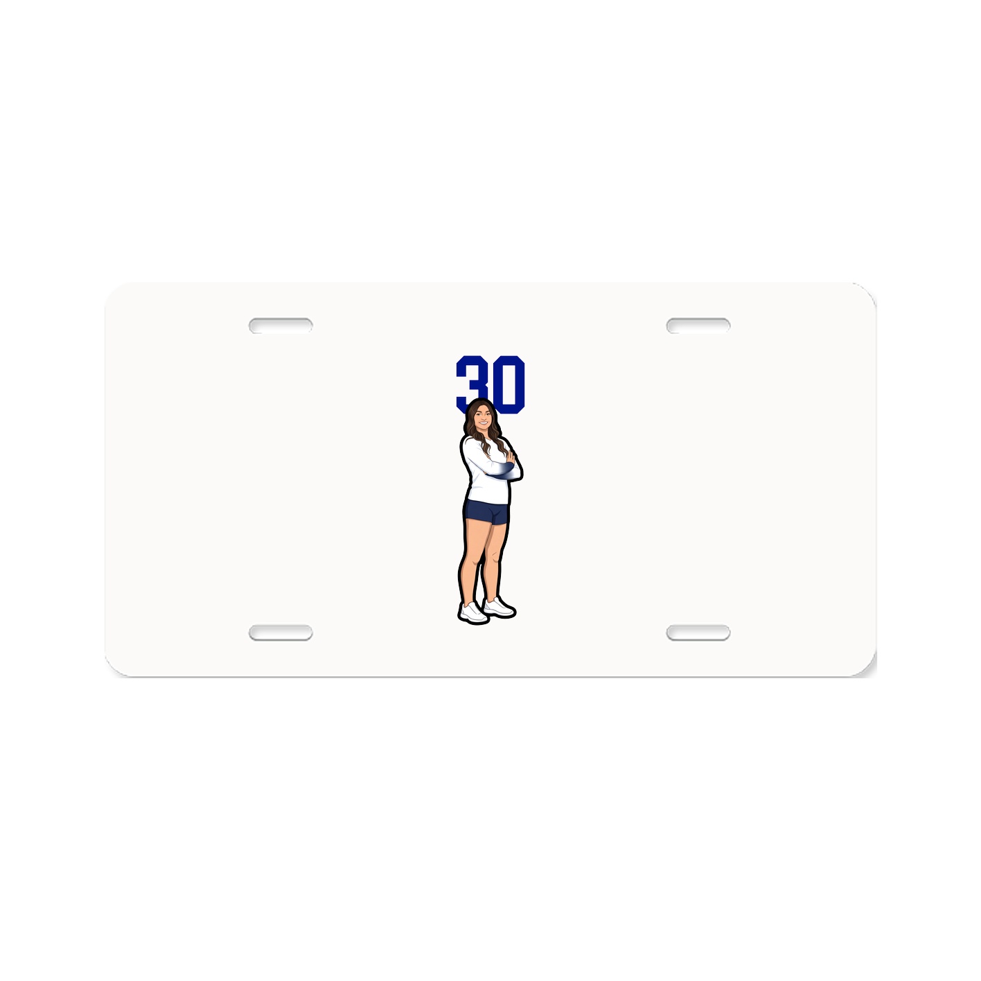 License Plate — Number Top in Classic