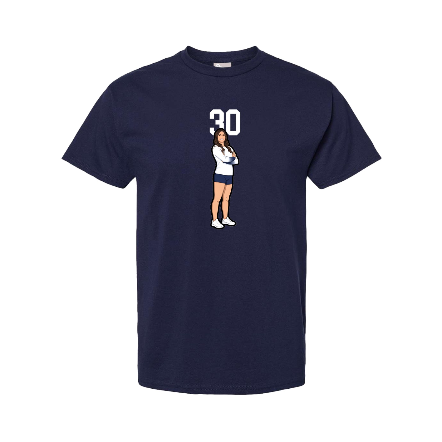 Tee — Number Top in Navy