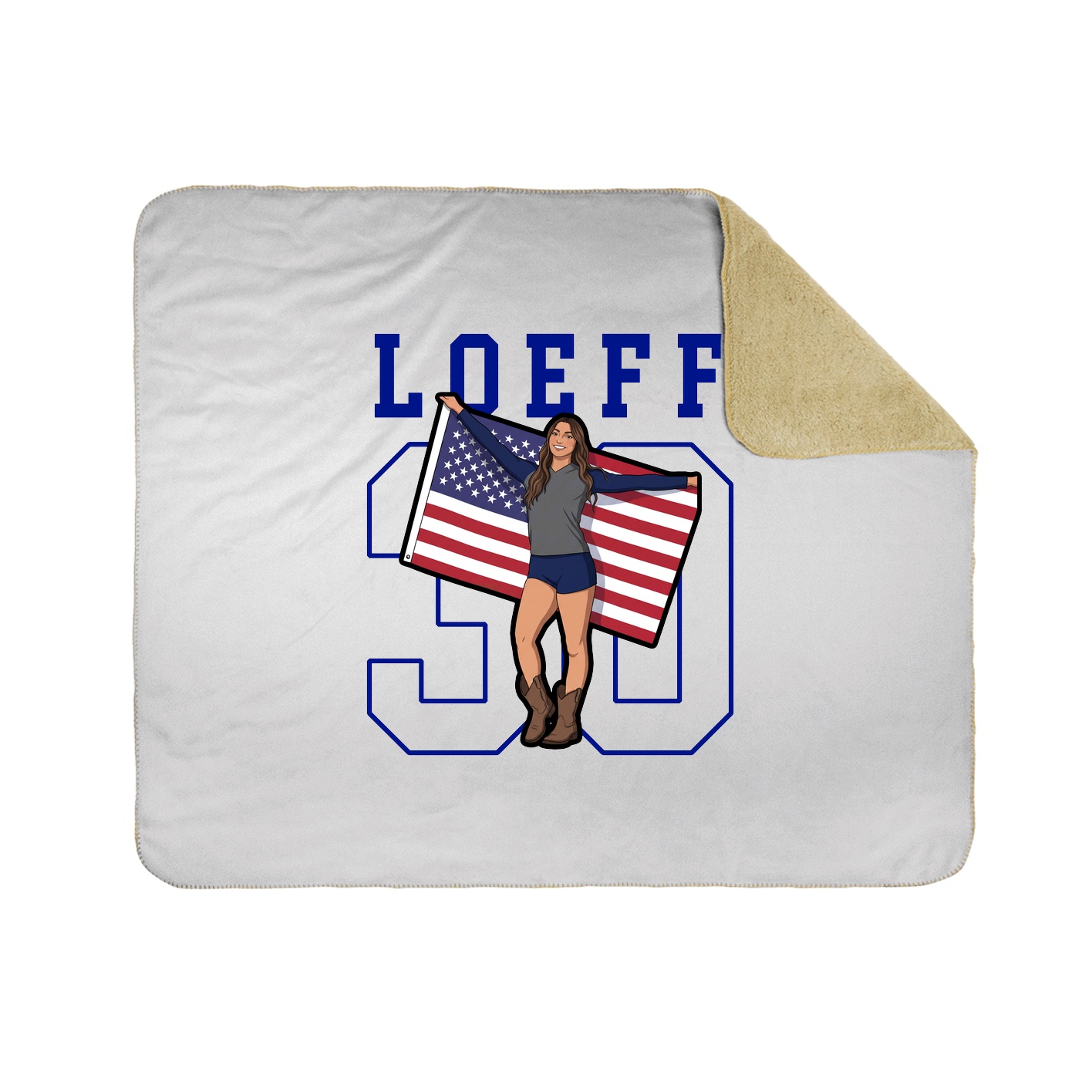 50x60 Sherpa Lined Throw Blanket