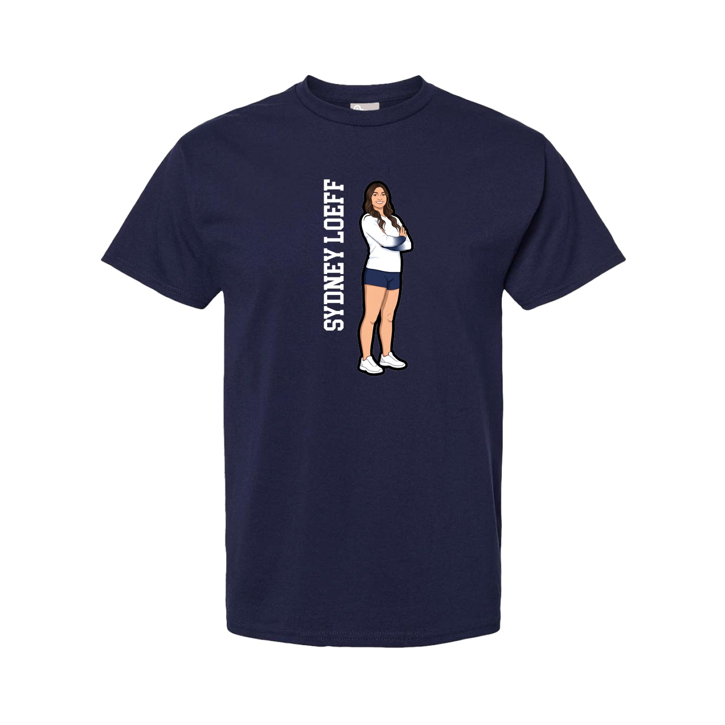 Tee — Name Vertical in Navy