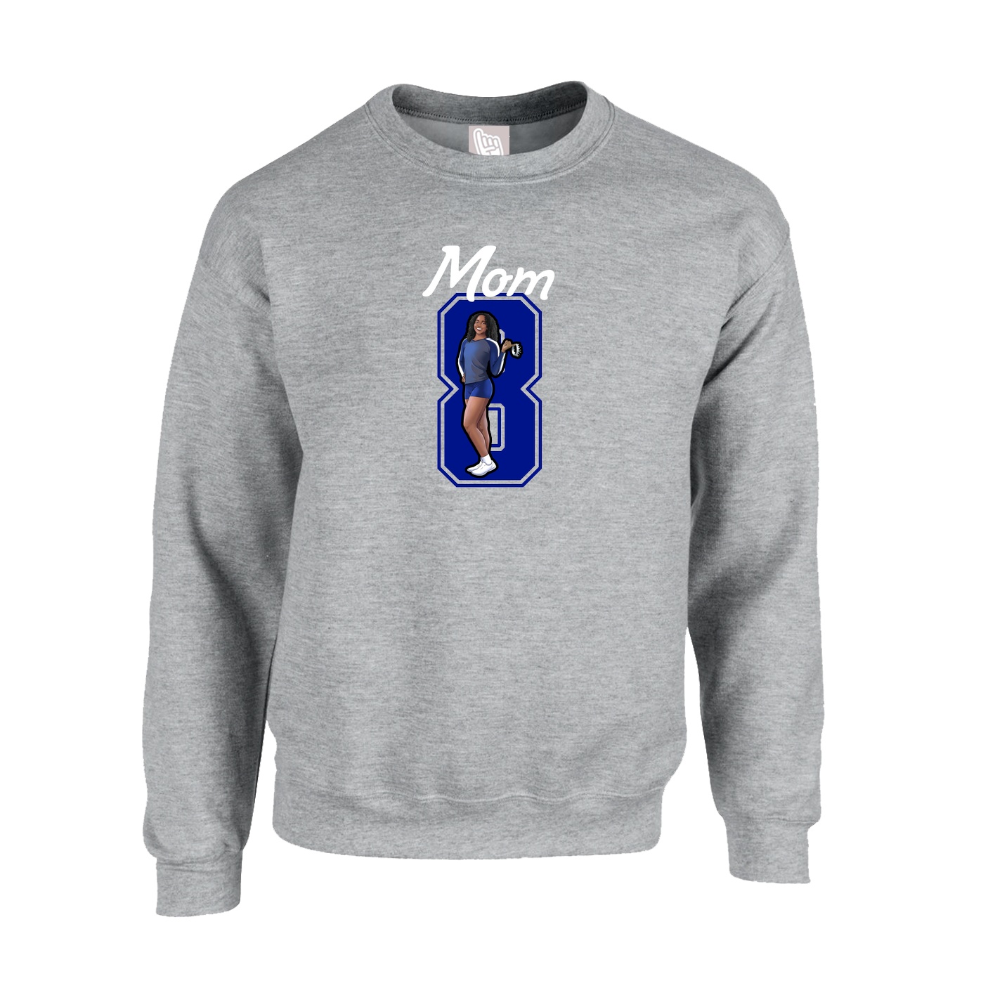 Fleece Crew — Mothers Day Shirsey in Grey