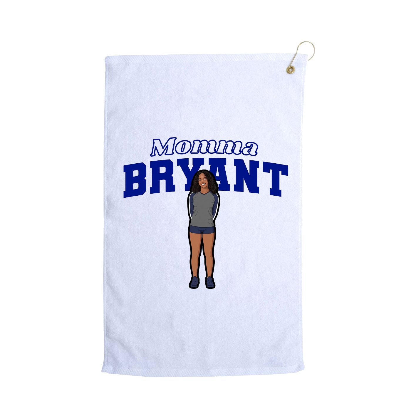 Golf Towel — Mothers Day Block in White