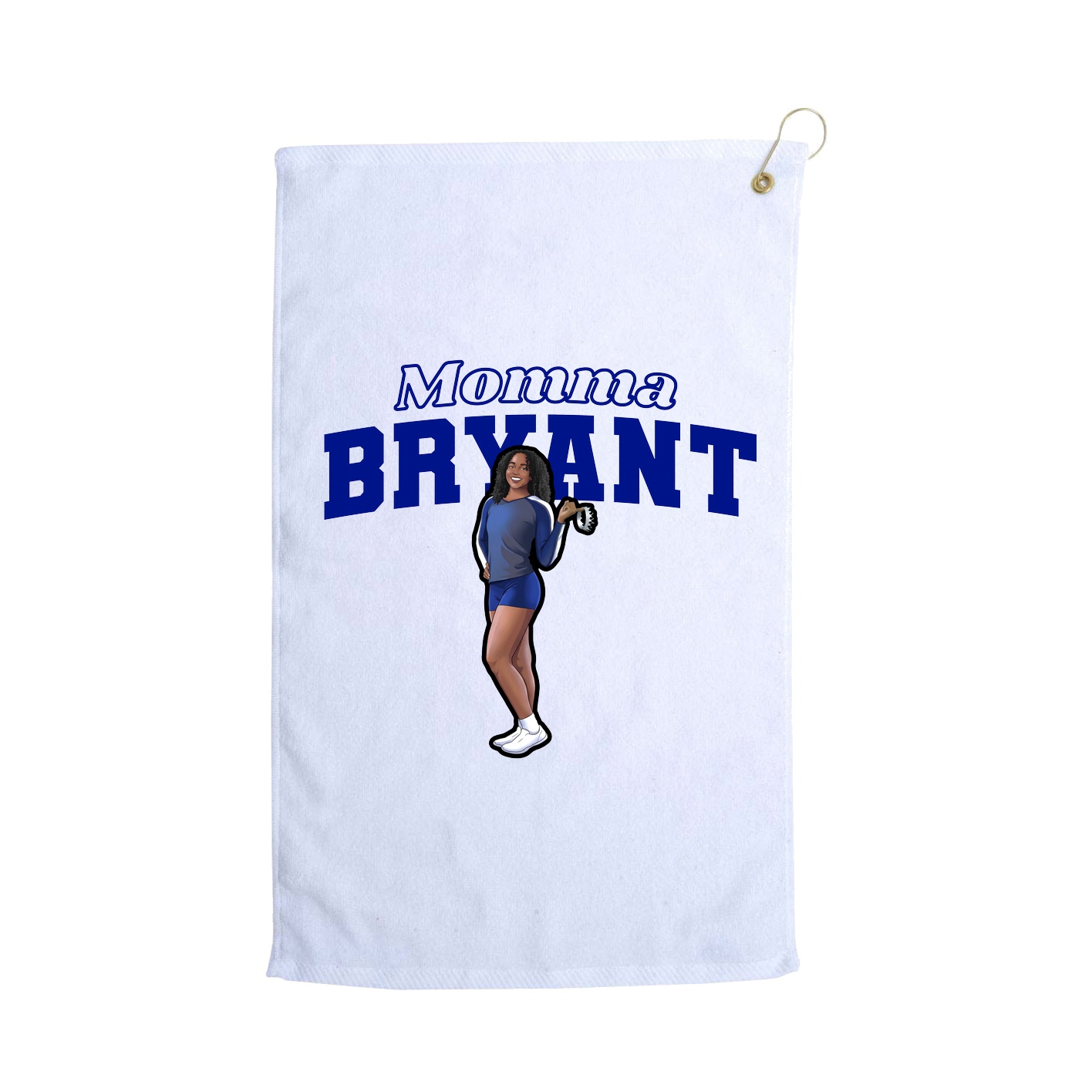 Golf Towel — Mothers Day Block in White