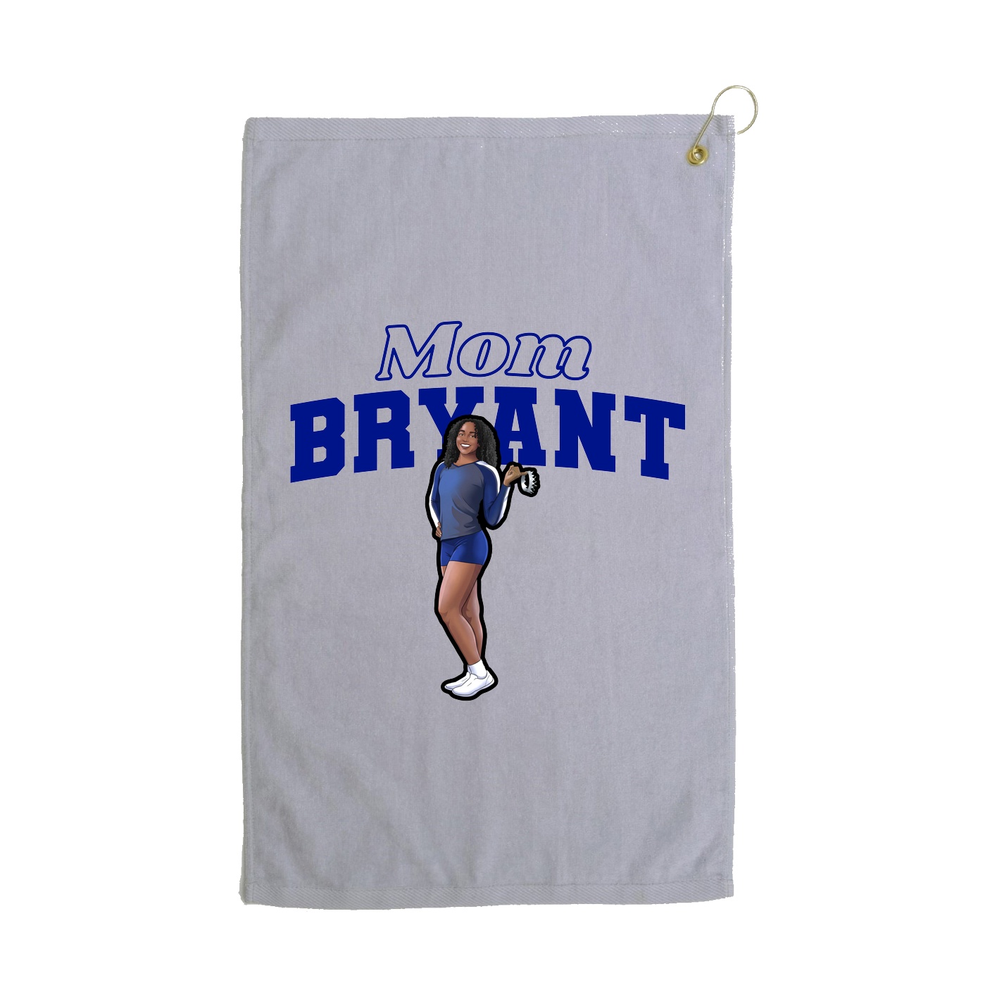 Golf Towel — Mothers Day Block in Grey