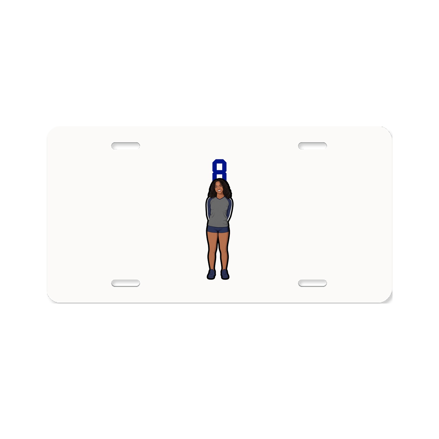 License Plate — Number Top in Classic